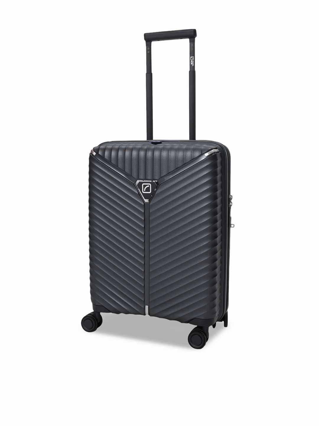 

Travel Blue Unisex Summit Case Textured Medium Hard-Sided Trolley Suitcase, Grey