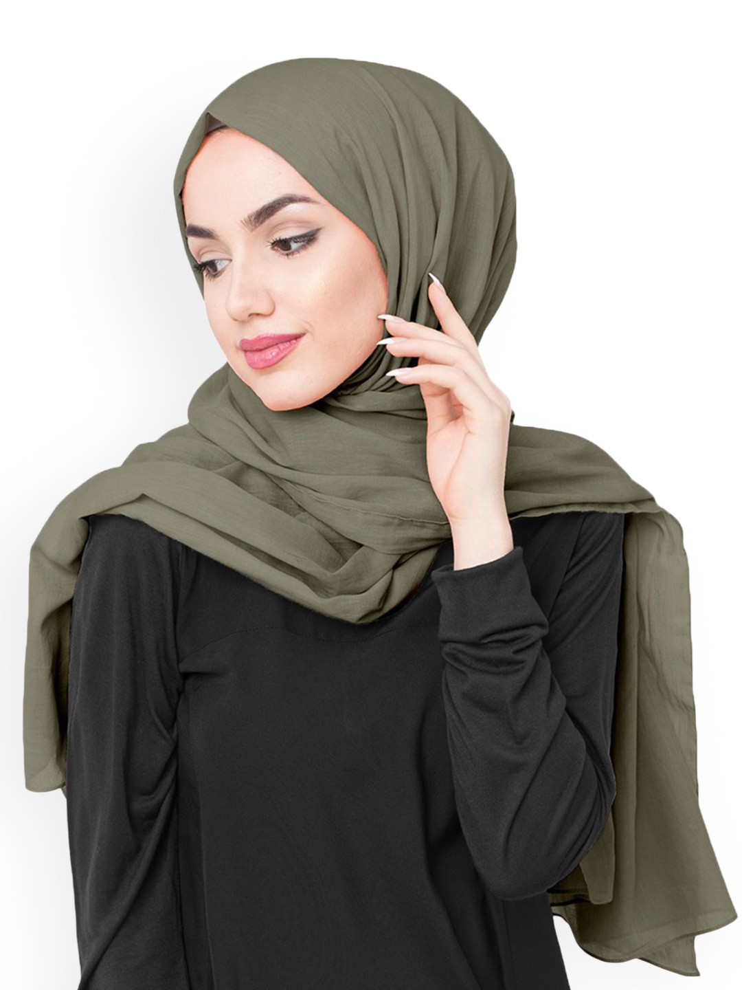 

IDH London Rectangular Burqa Hijab, Green