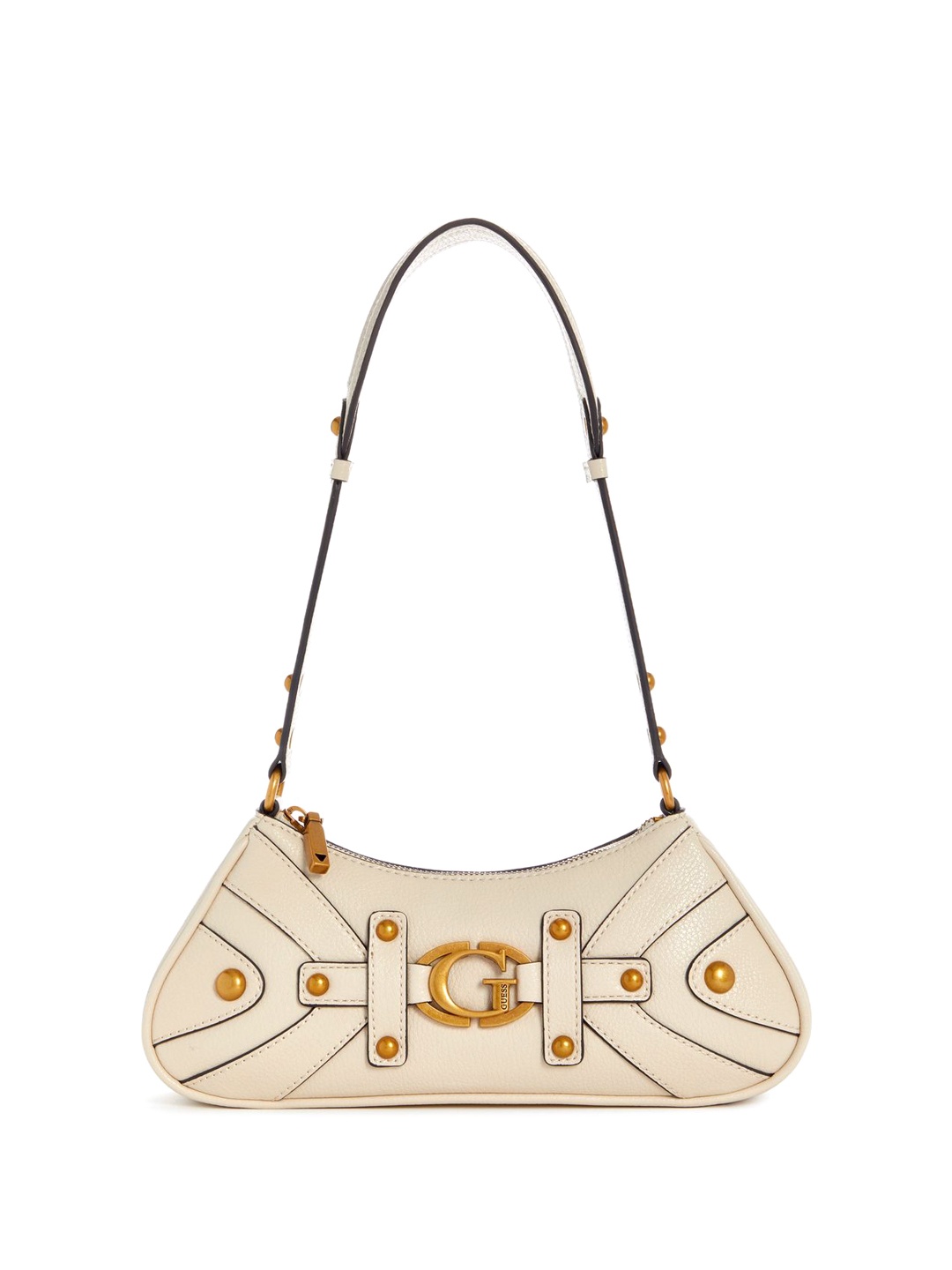 

GUESS Women Solid Structured Shoulder Bag, Beige