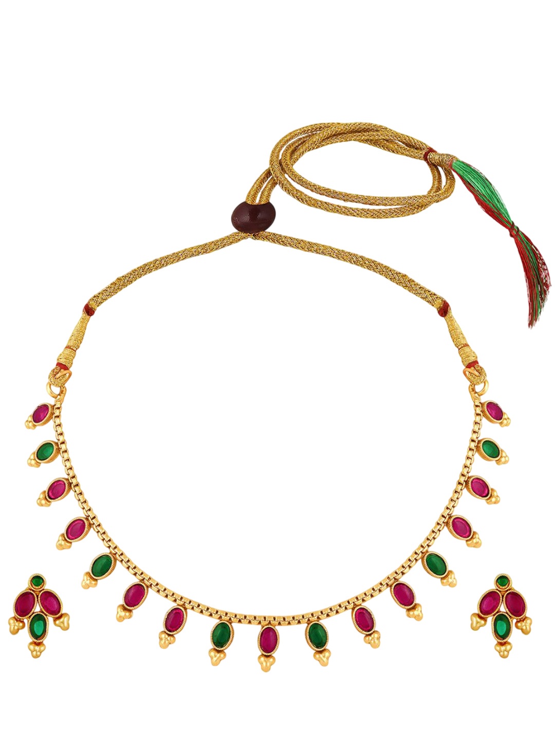 

Peora Gold-Plated Stone-Studded Jewellery Set