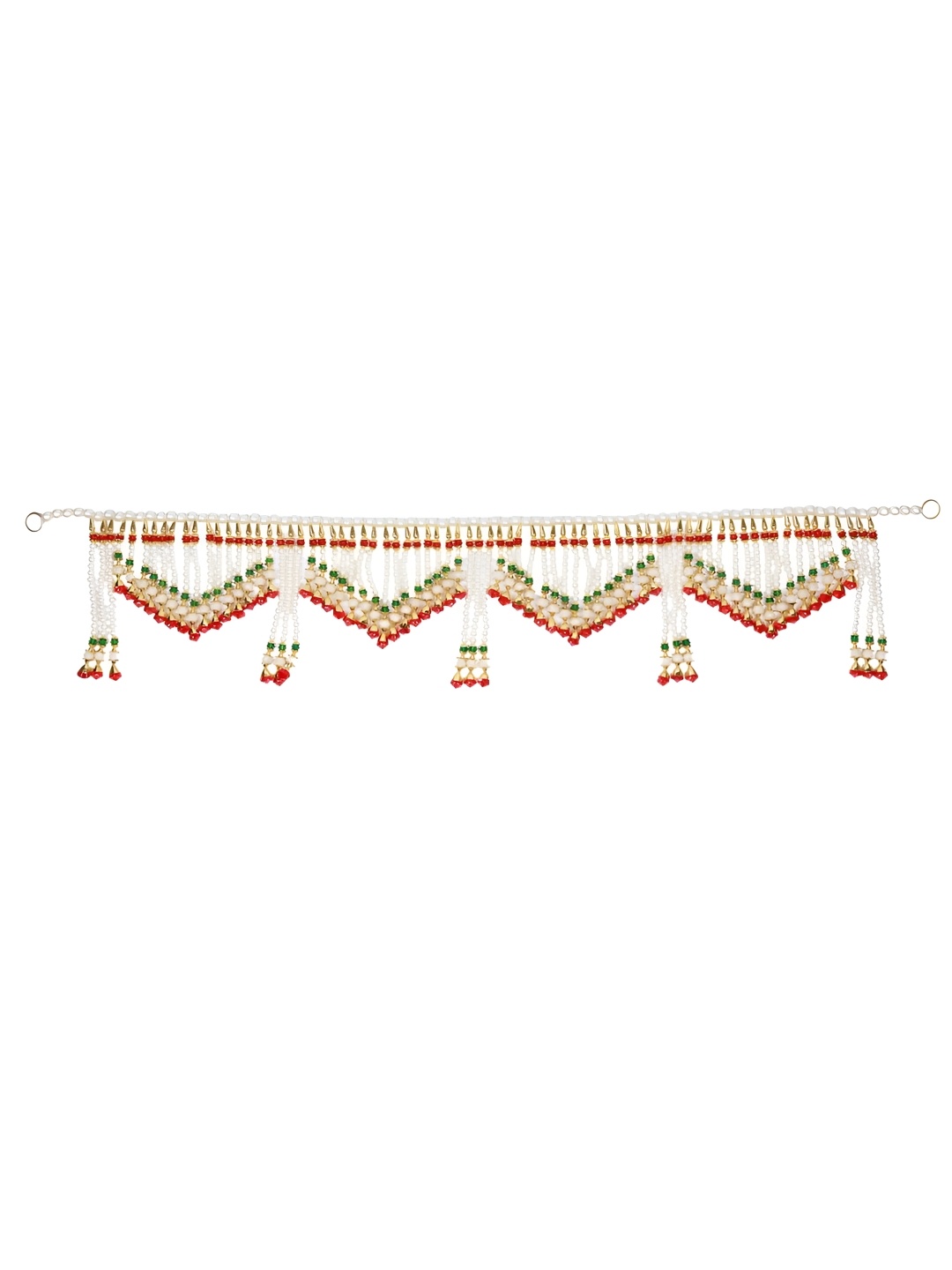 

NARYA TRADITIONAL Cream Colored & Red Toran Festive Decor