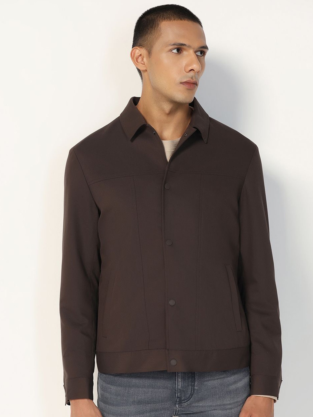 

Blackberrys Men Solid Tailored Jacket, Brown