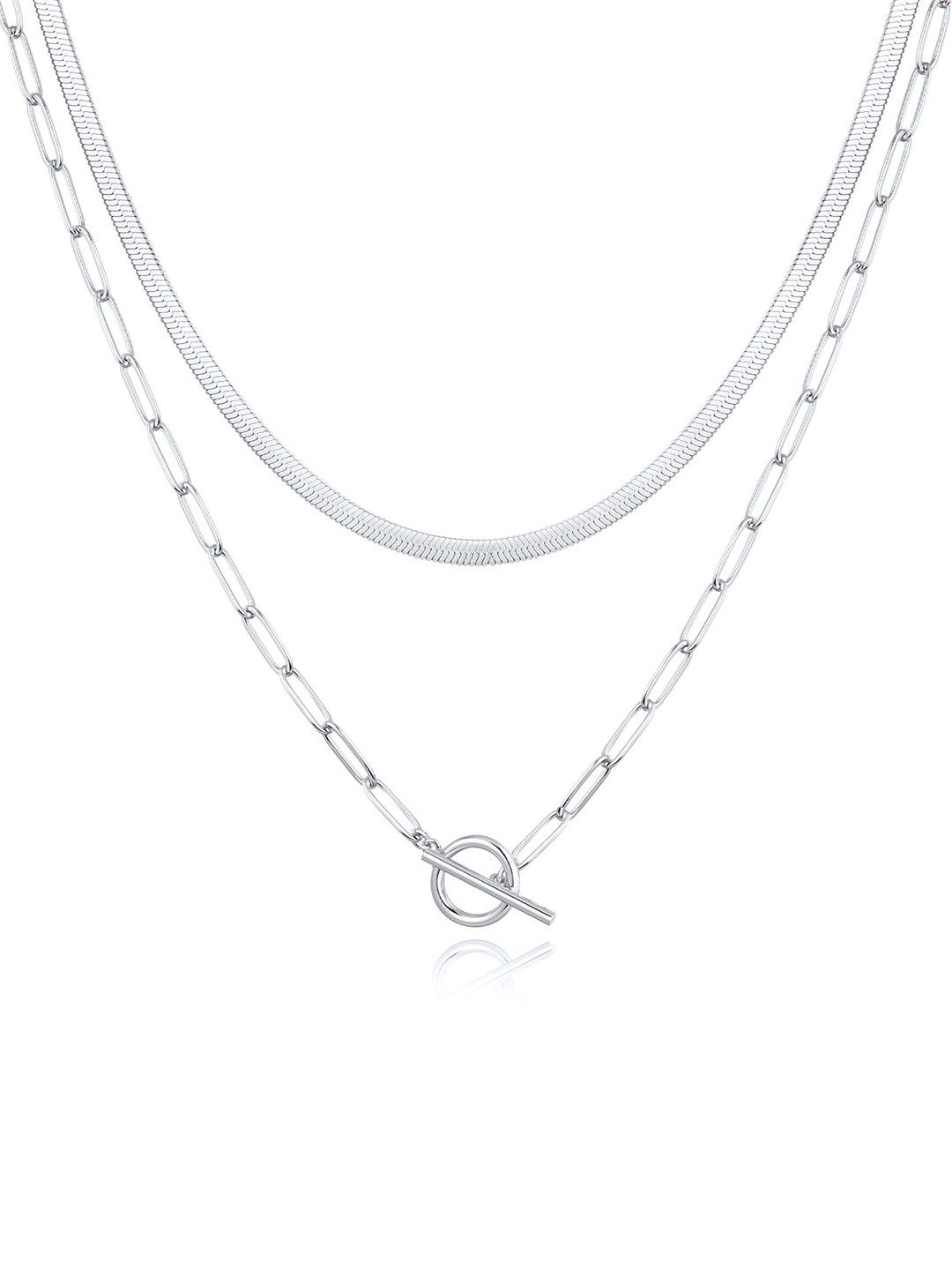 

StyleCast x Revolte Silver-Plated Stainless Steel Link Chains Minimal Chain