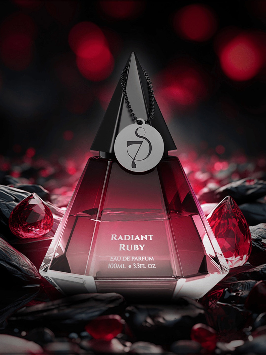 

7S Radiant Ruby Long Lasting Eau De Parfume - 100 ml, Red