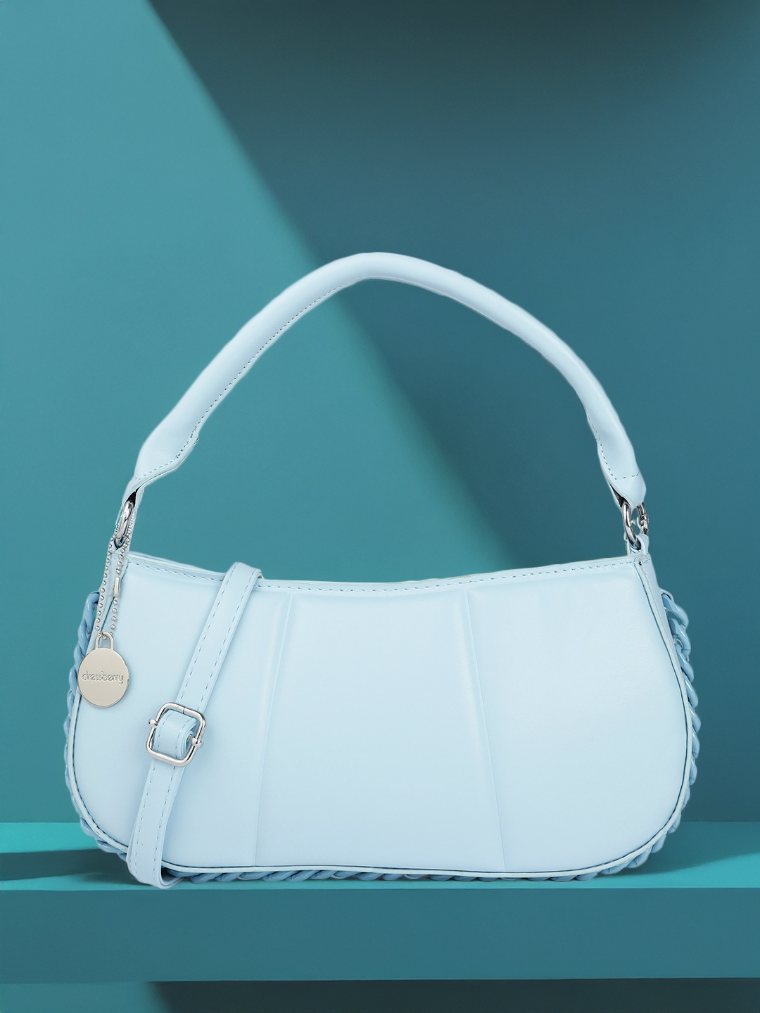 

DressBerry Structured Quilted Handheld Bag, Blue