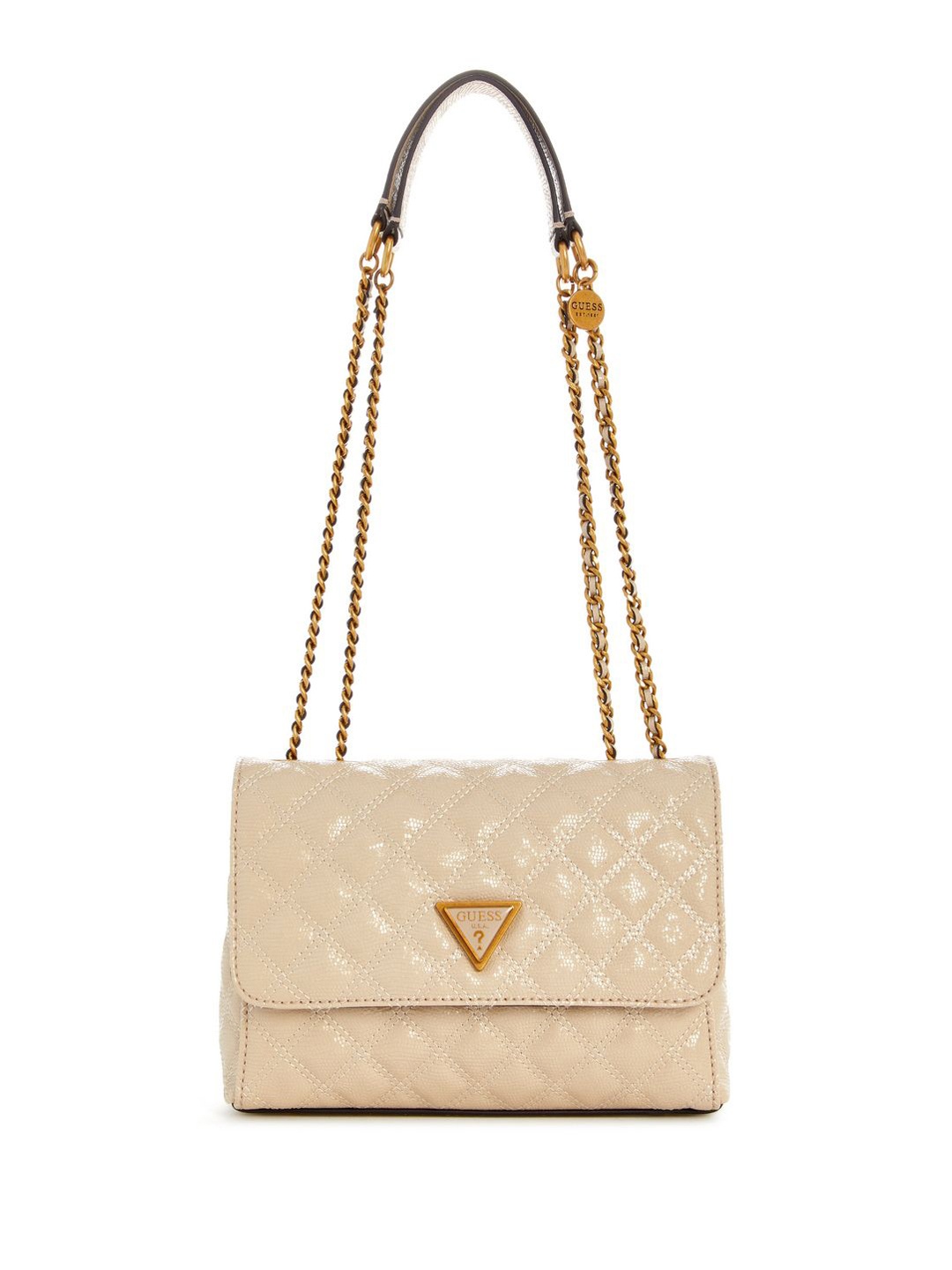 

GUESS Women Textured Structured Sling Bag, Beige