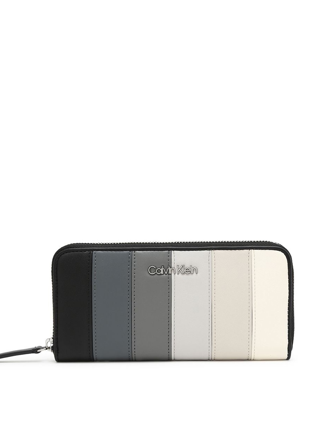 

Calvin Klein Women Colourblocked PU Zip Around Wallet, White