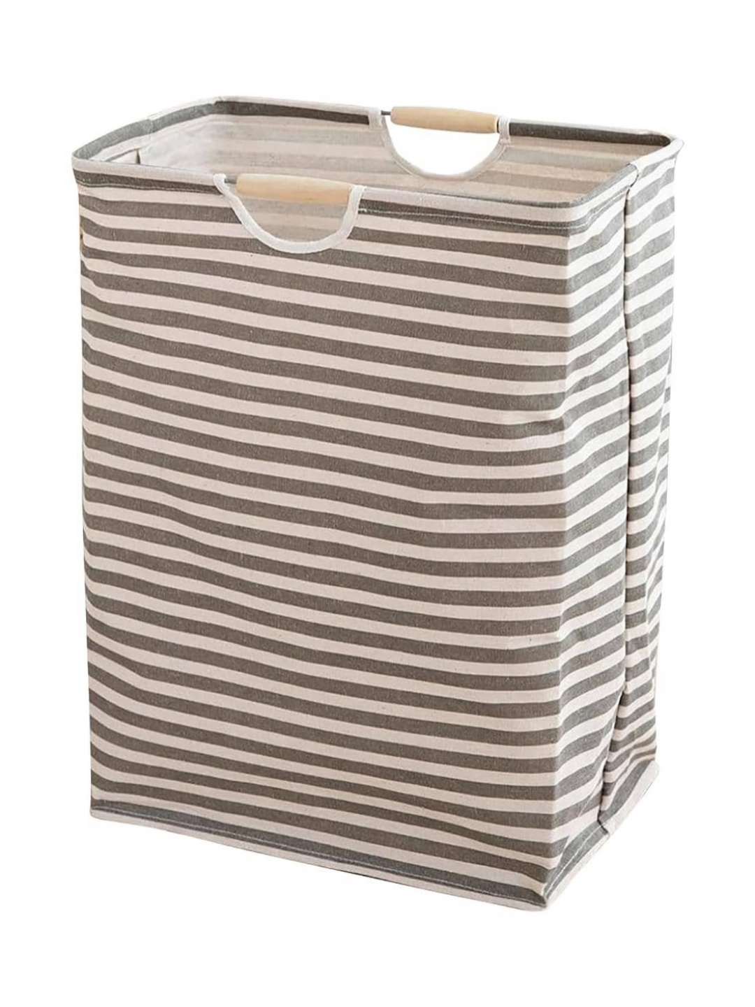 

HOUSE OF QUIRK Beige & White Striped Laundry Bag 52L