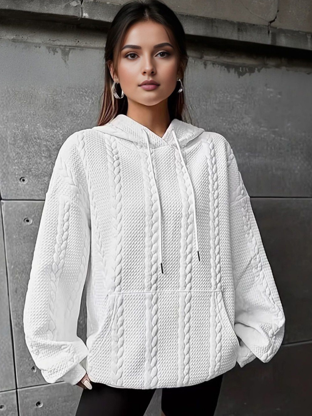 

StyleCast Women Hooded Pullover Sweatshirt, White