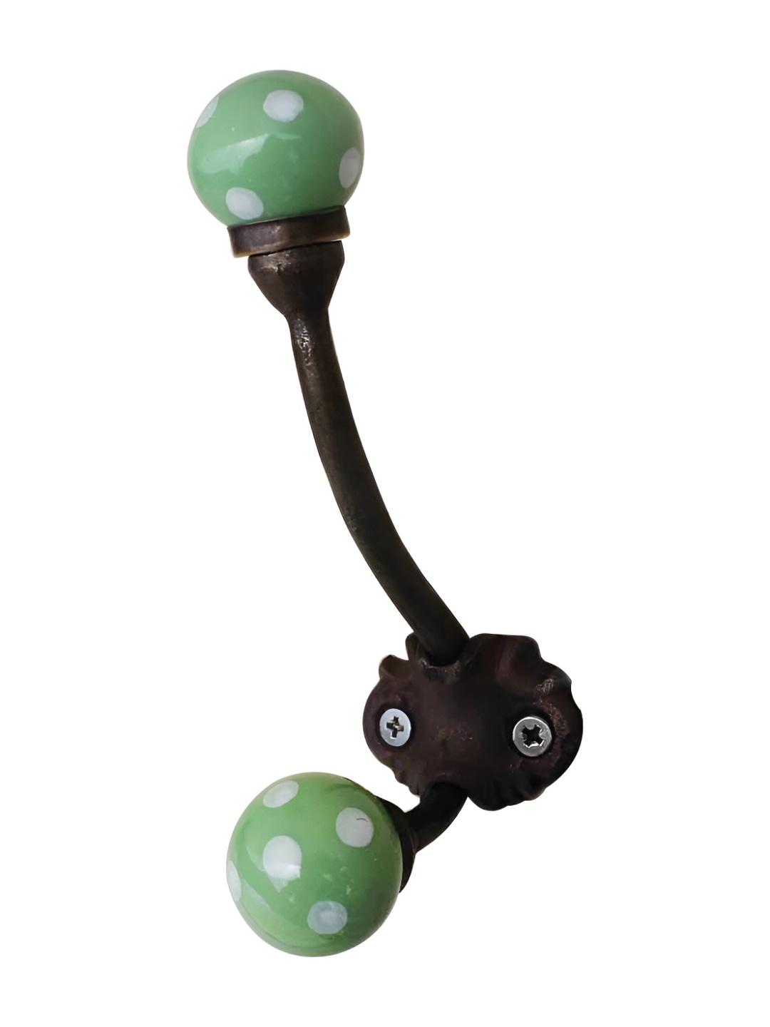 

IndianShelf Green & Black Ceramic Dot Wall Hooks