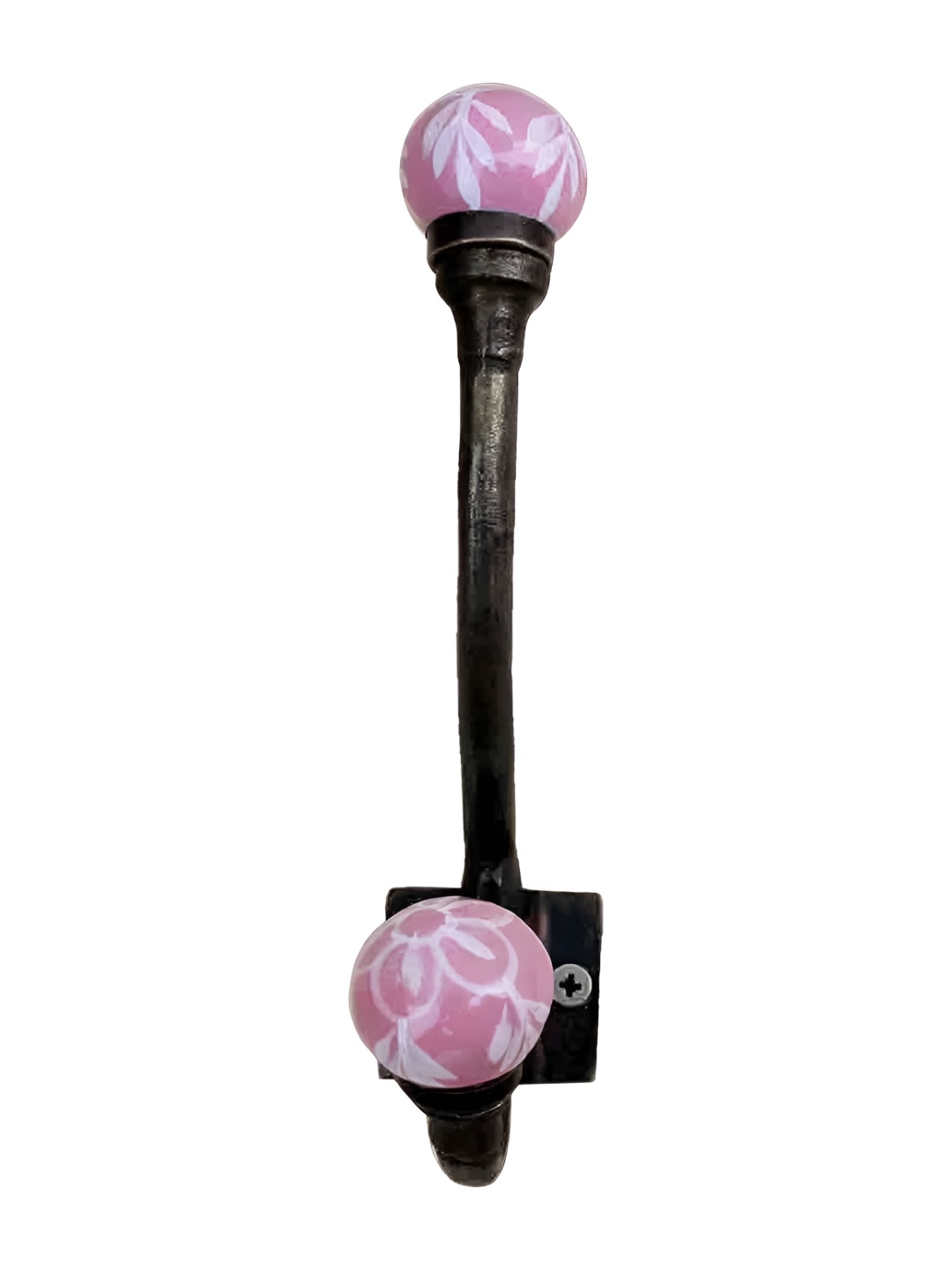 

IndianShelf Pink Ceramic Floral Cloth Hanger Wall Hooks