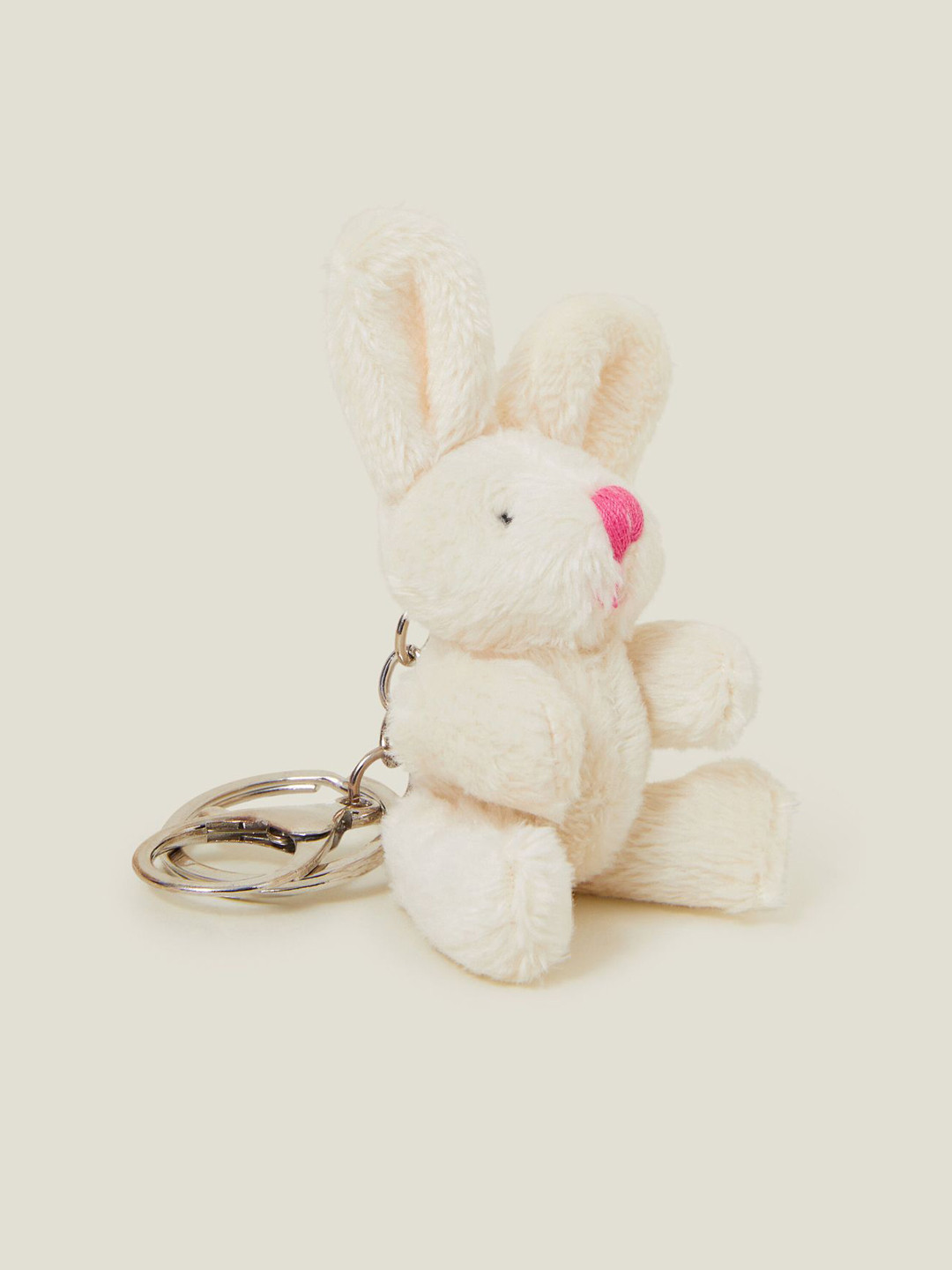 

Accessorize Fluffy Bunny Bag Charm Key Chain, White