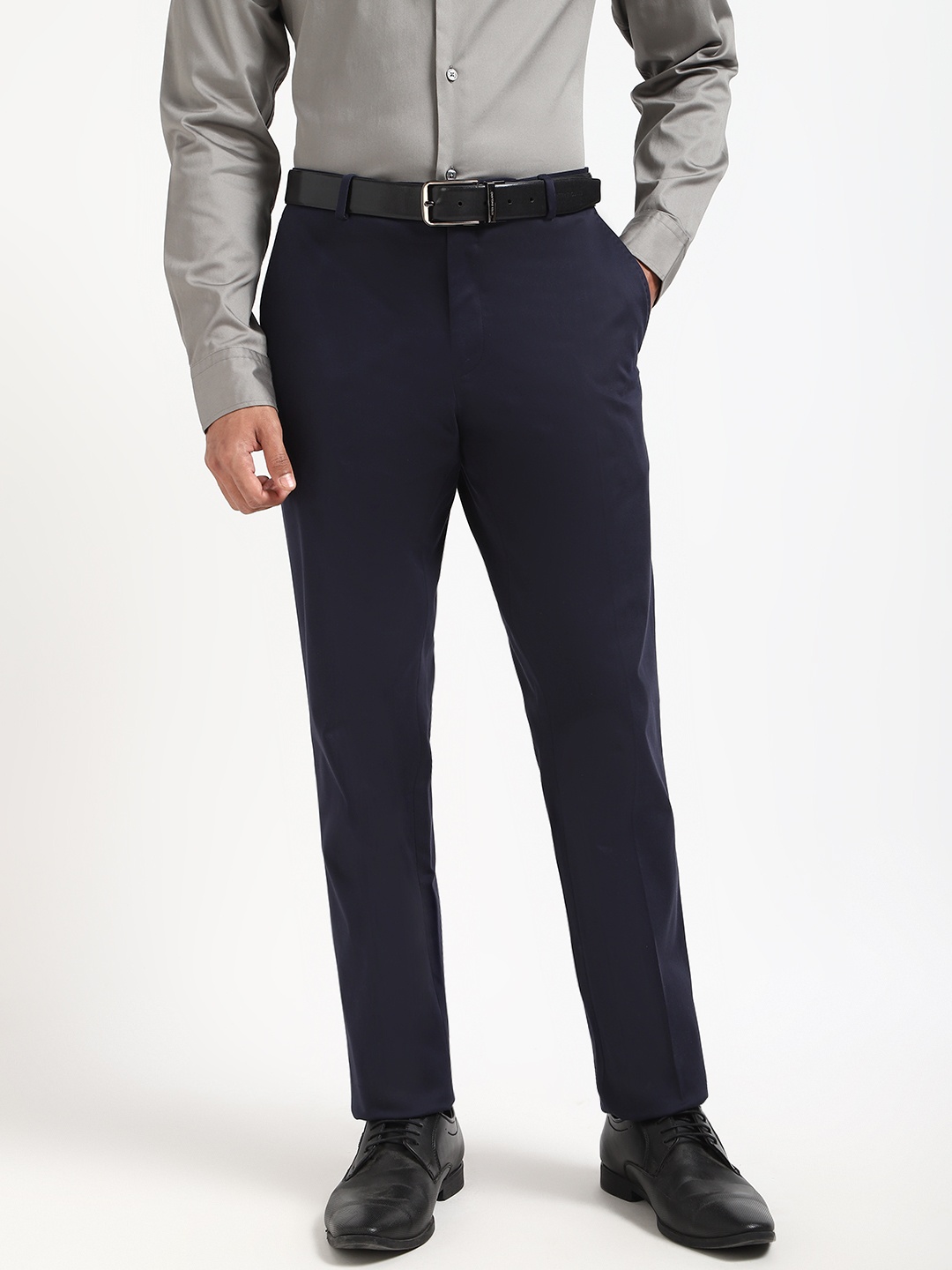 

Tommy Hilfiger Men Mid-Rise Regular Fit Formal Trouser, Beige