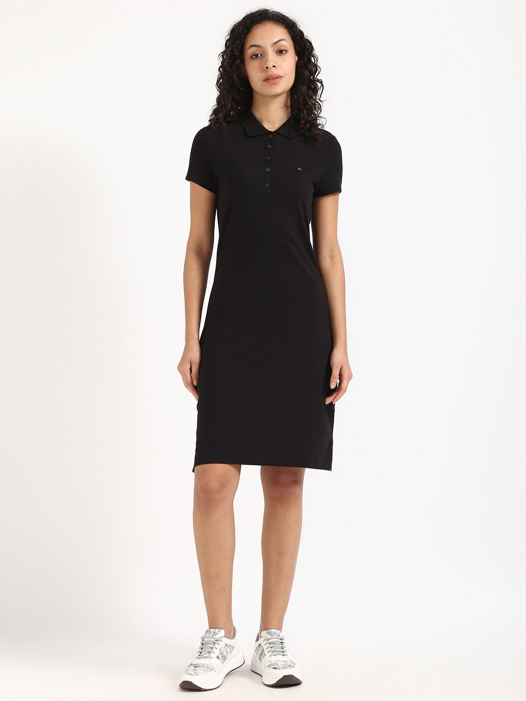 

Tommy Hilfiger Women Polo T-shirt Dress, Black
