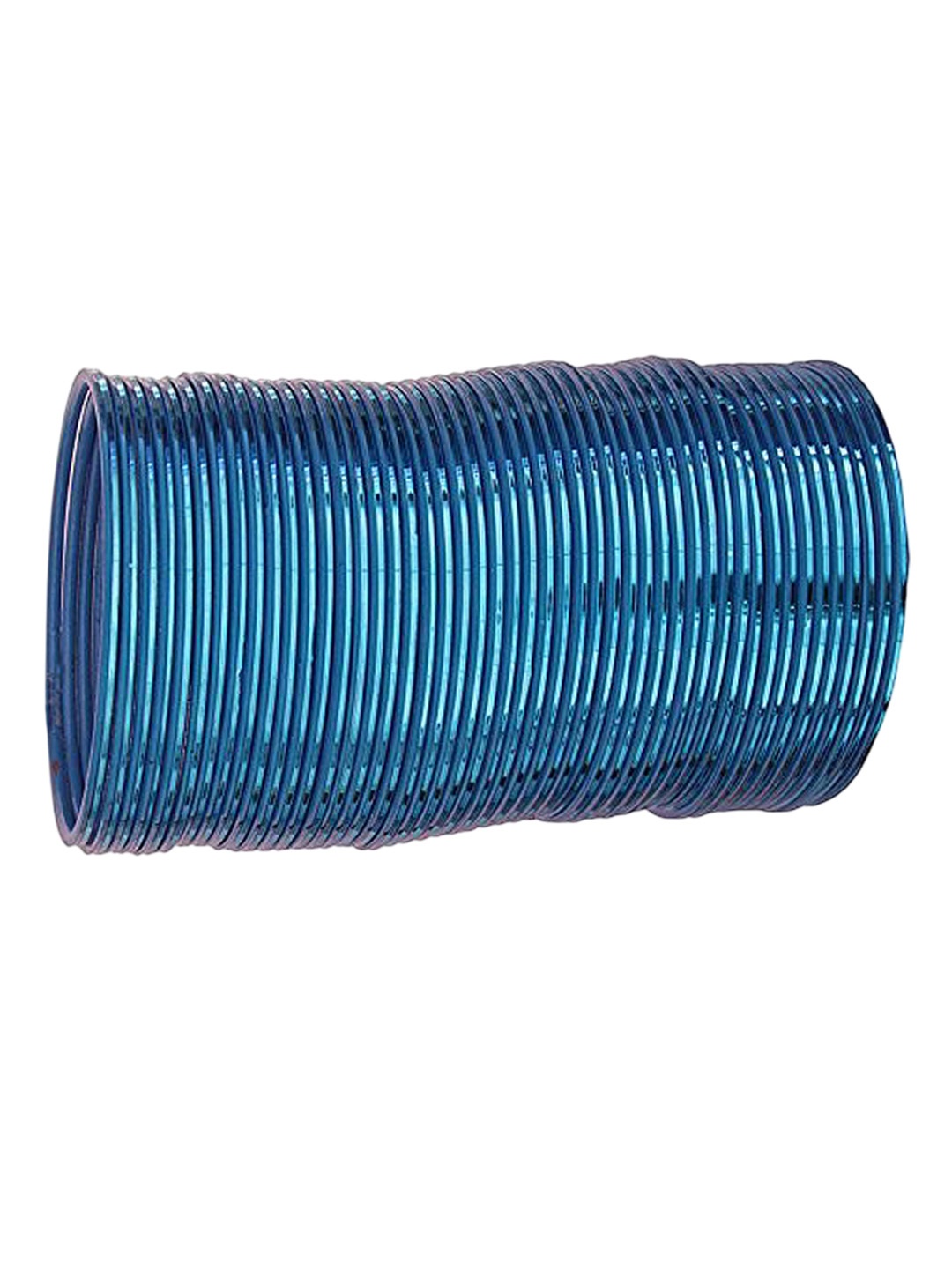 

ZULKA Set of 48 Simple Glossy Finished Metal Bangles, Blue