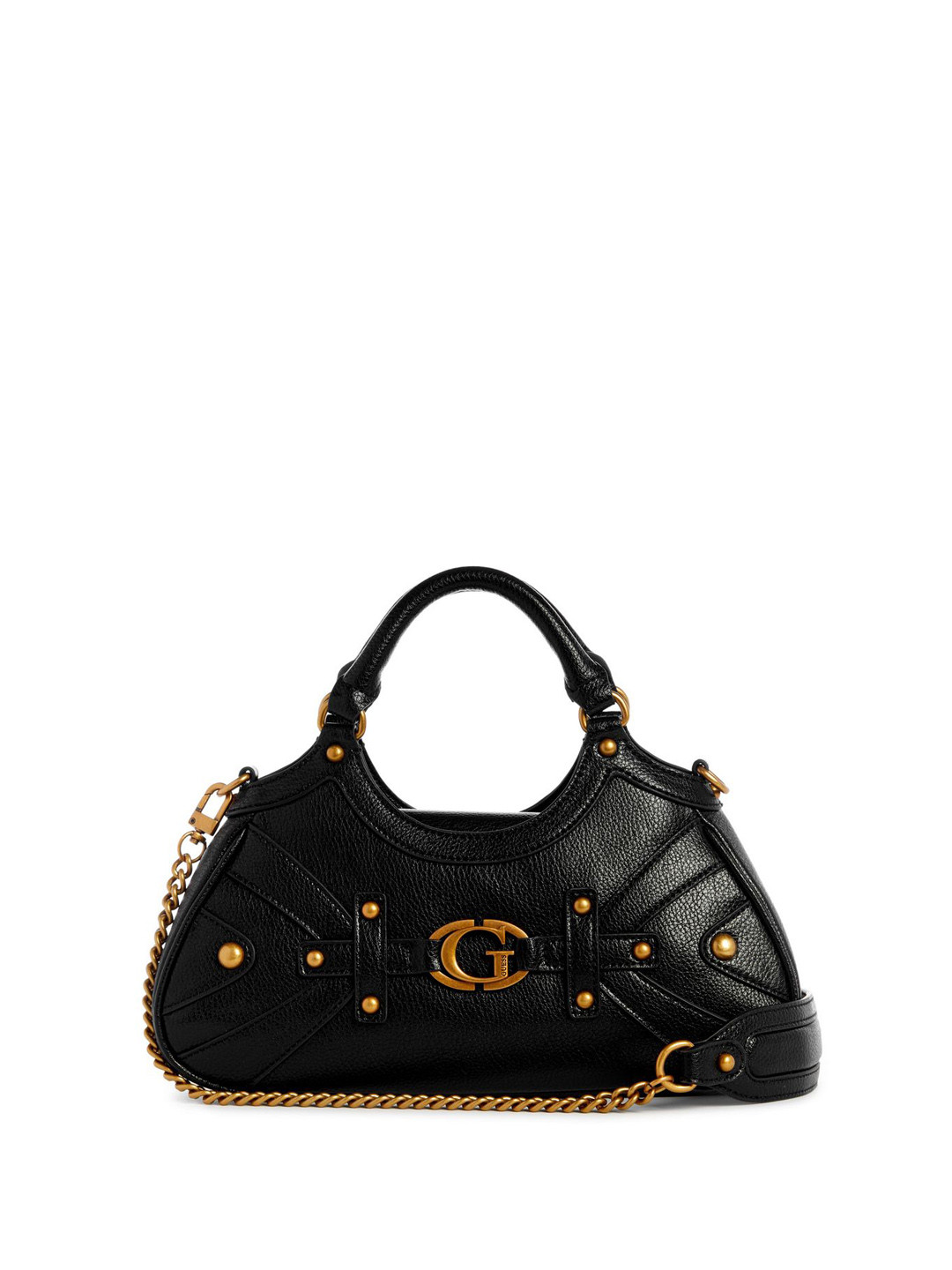 

GUESS Women Solid Structured Handheld Bag, Black