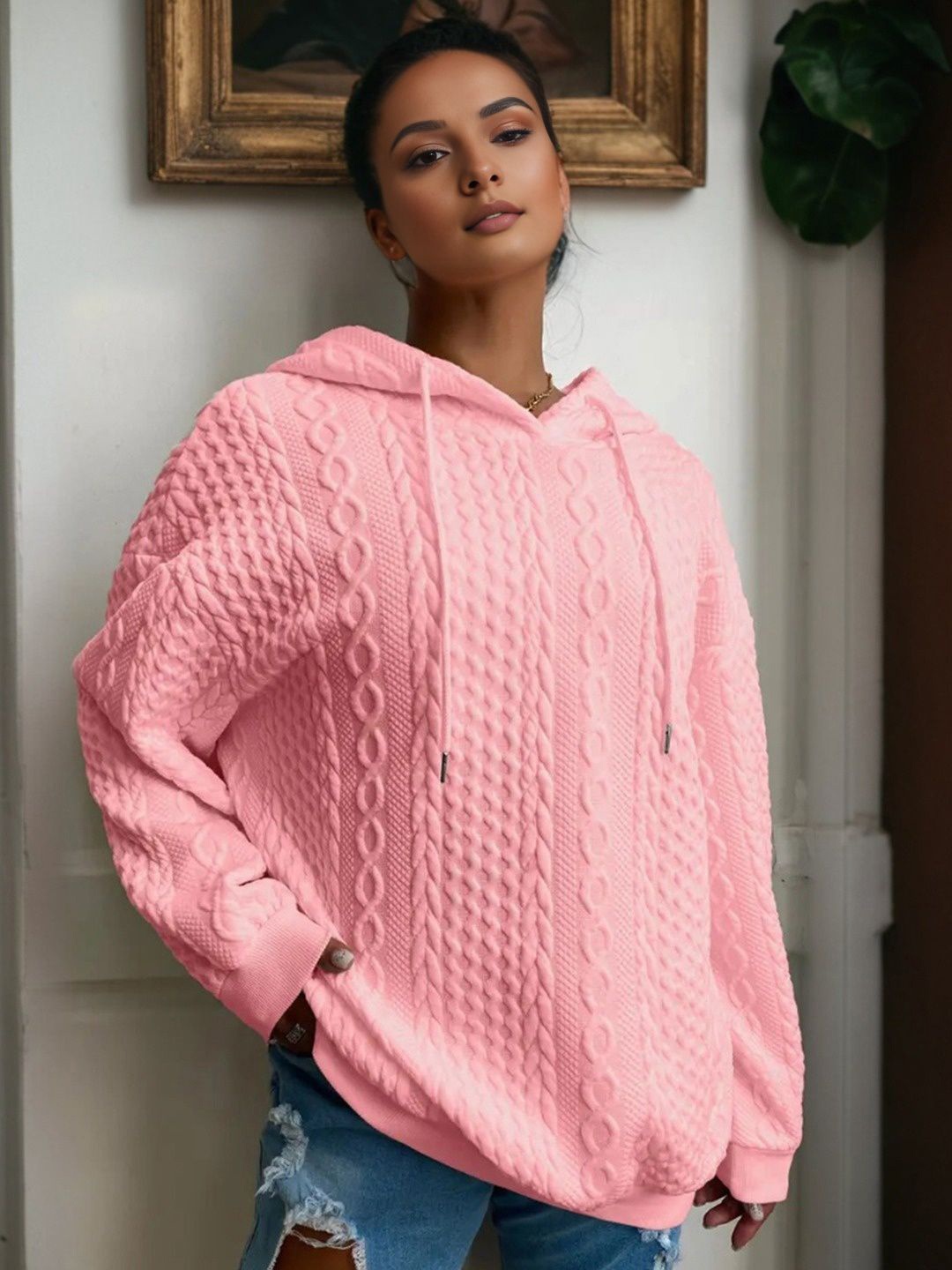 

StyleCast Women Hooded Sweatshirt, Pink