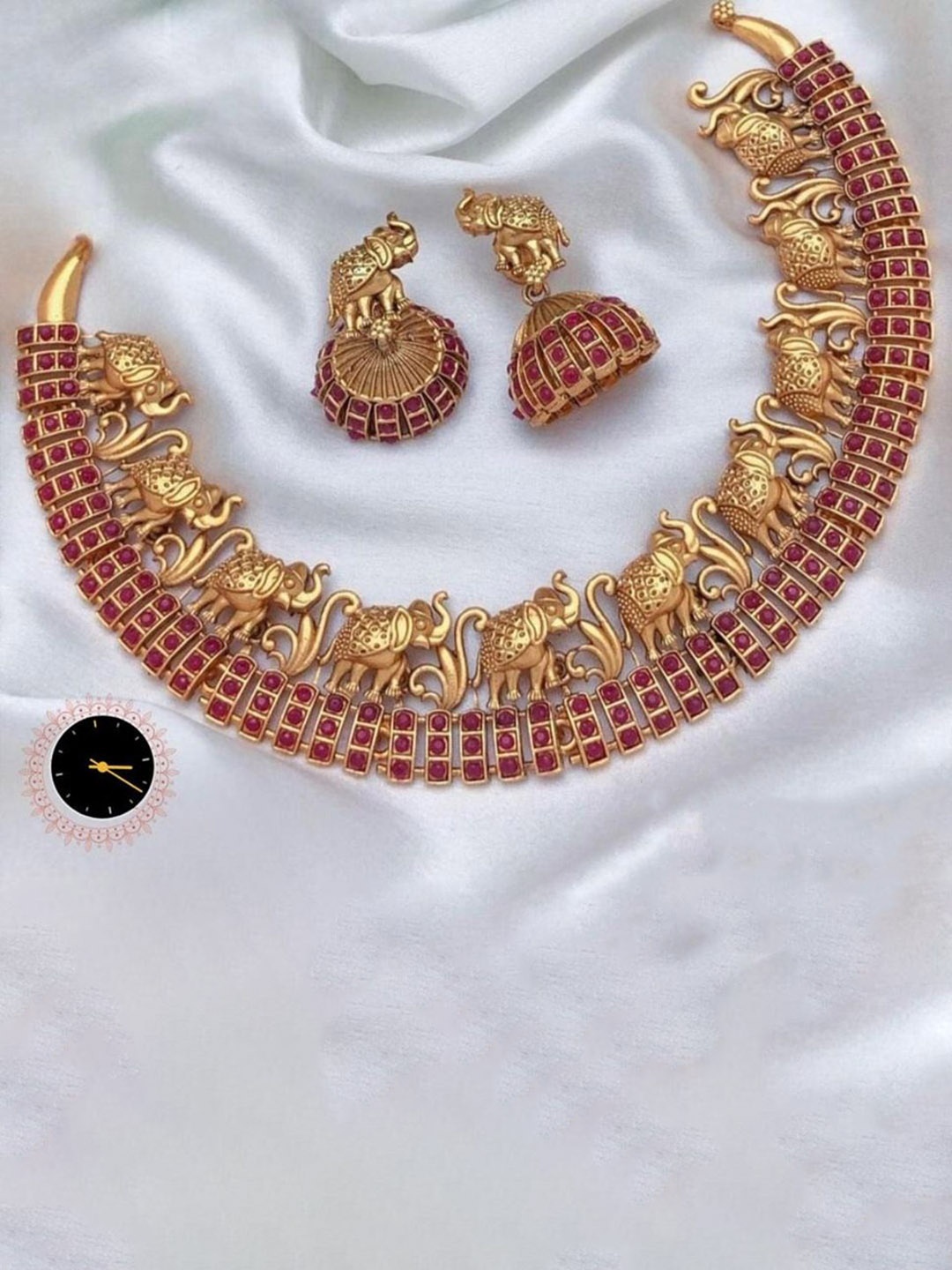 

Gyaan Jewels Gold-Plated Stone Studded Jewellery Set