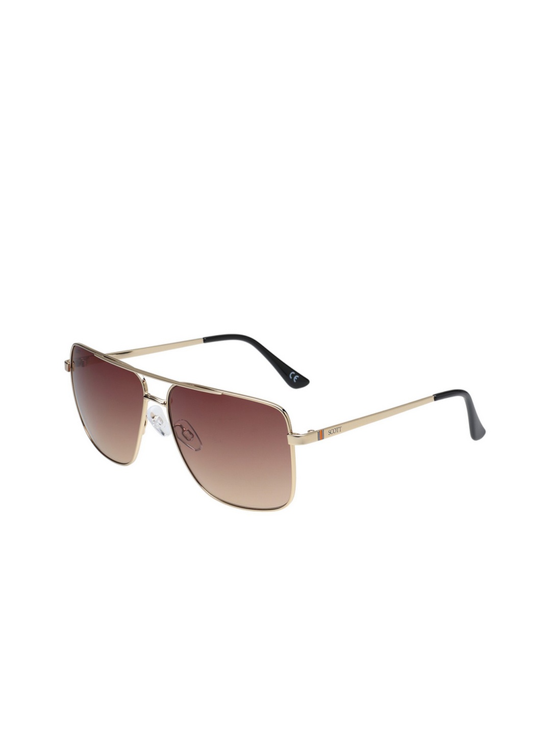 

SCOTT Men Aviator Sunglasses with UV Protected Lens 8903232282225, Brown
