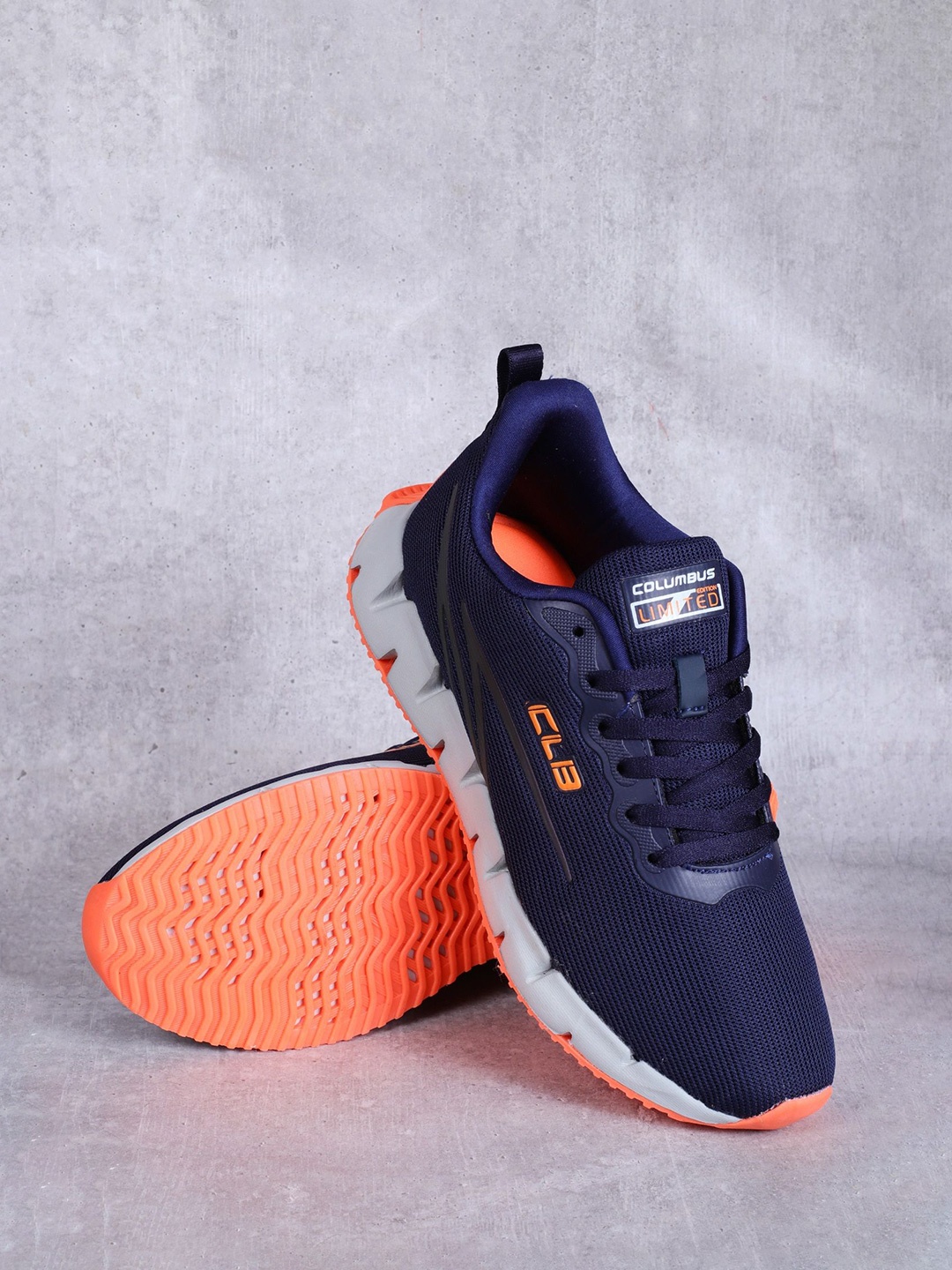 

Columbus Men Mesh Running Non-Marking Shoes, Navy blue