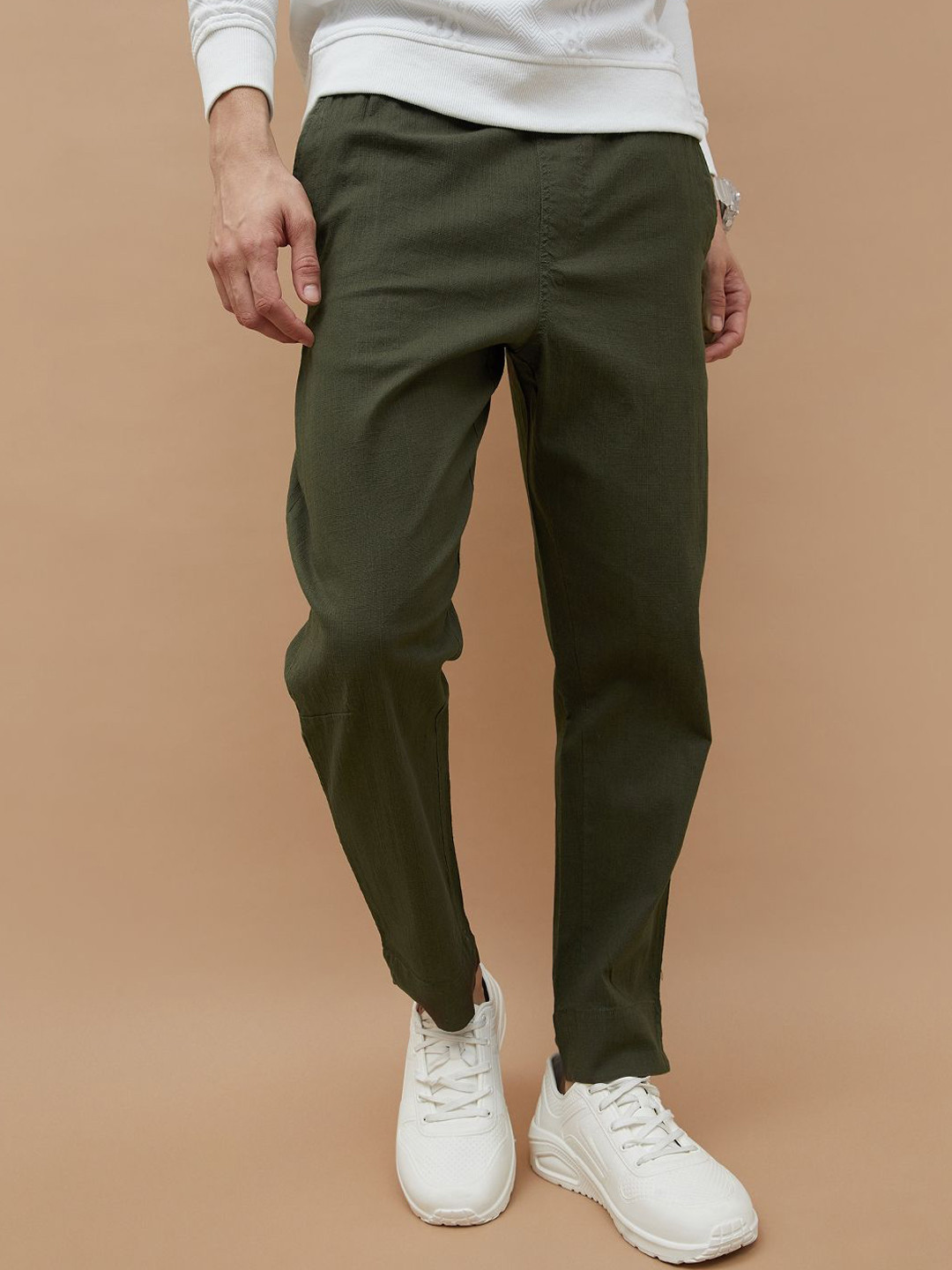 

CODE by Lifestyle Men Chinos Trousers, Olive