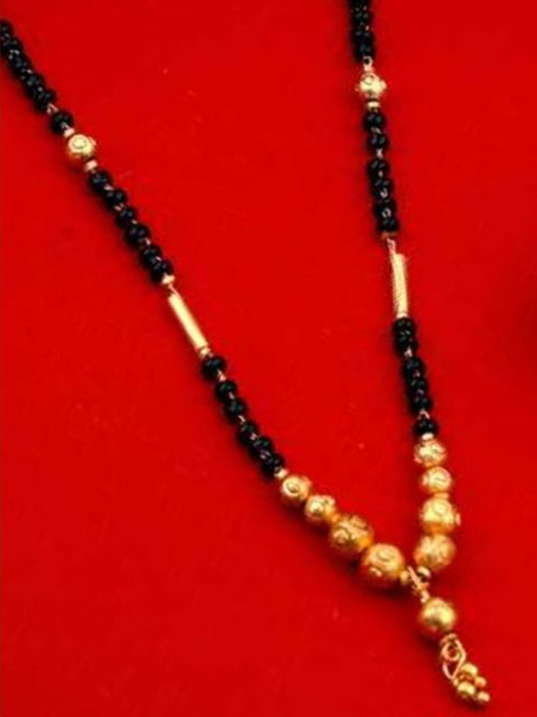 

Wynona Set Of 2 Gold Plated Artificial Stones & Beads Mangalsutra