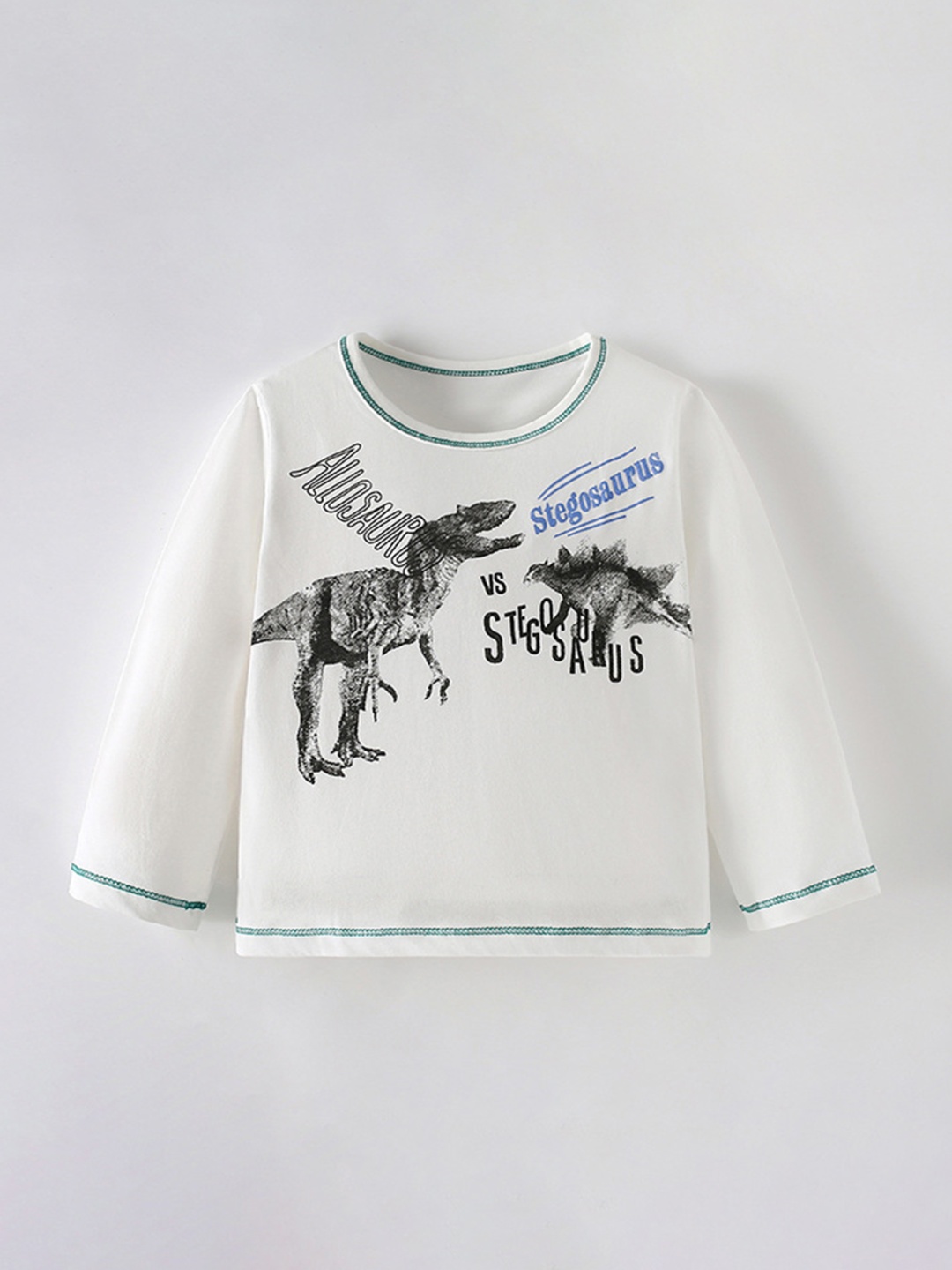 

LULU & SKY Boys Printed Applique T-shirt, White