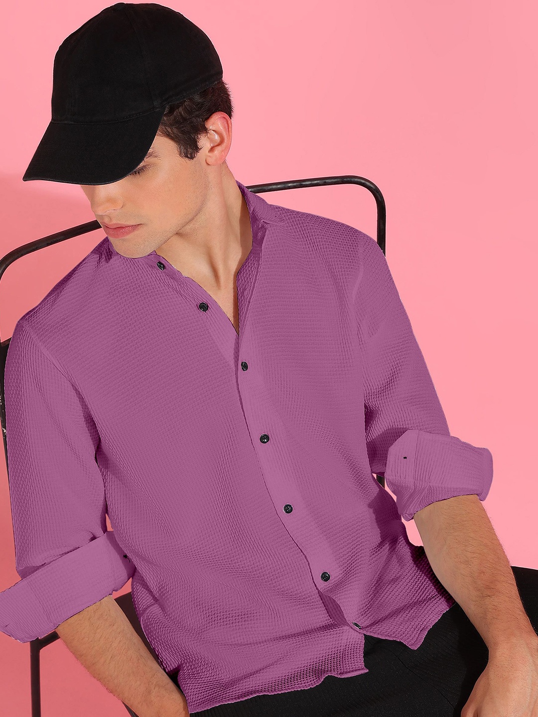 

INDICLUB Men Opaque Casual Shirt, Purple