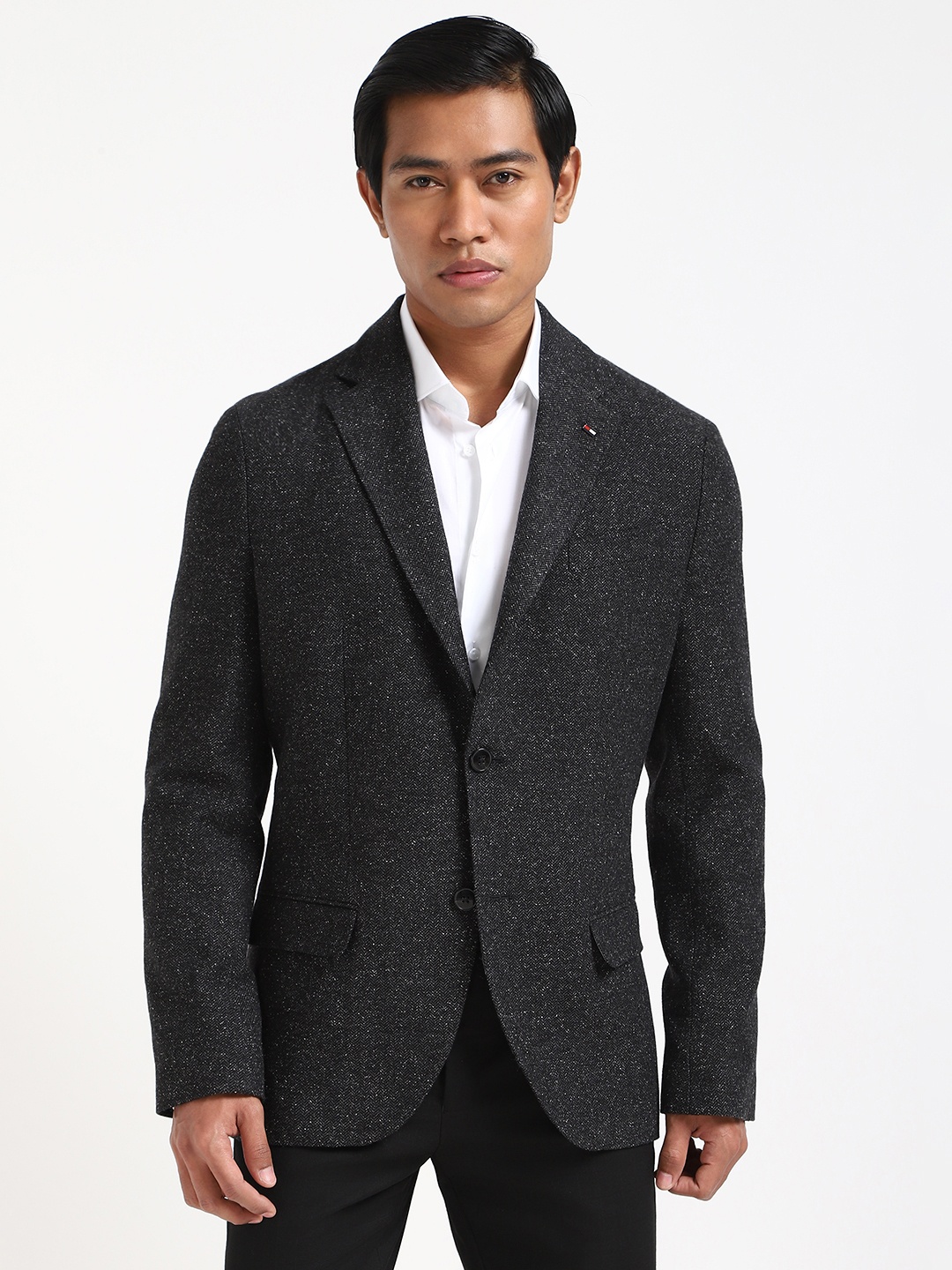 

Tommy Hilfiger Single-Breasted Long Sleeve Blazer, Black