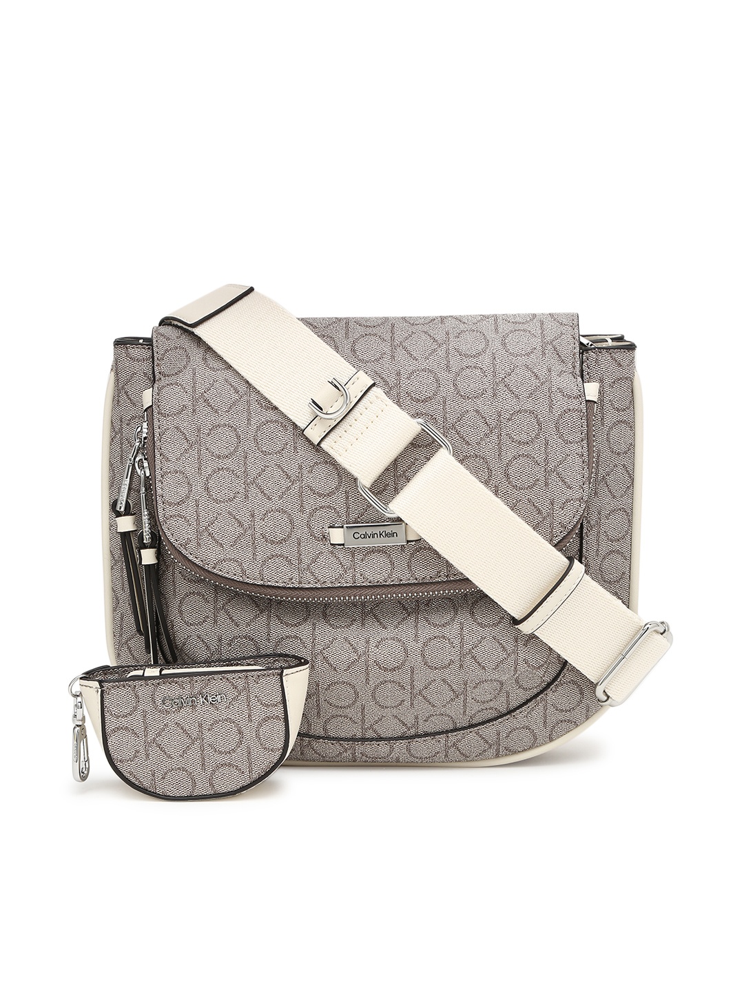

Calvin Klein PU Swagger Sling Bag, Beige