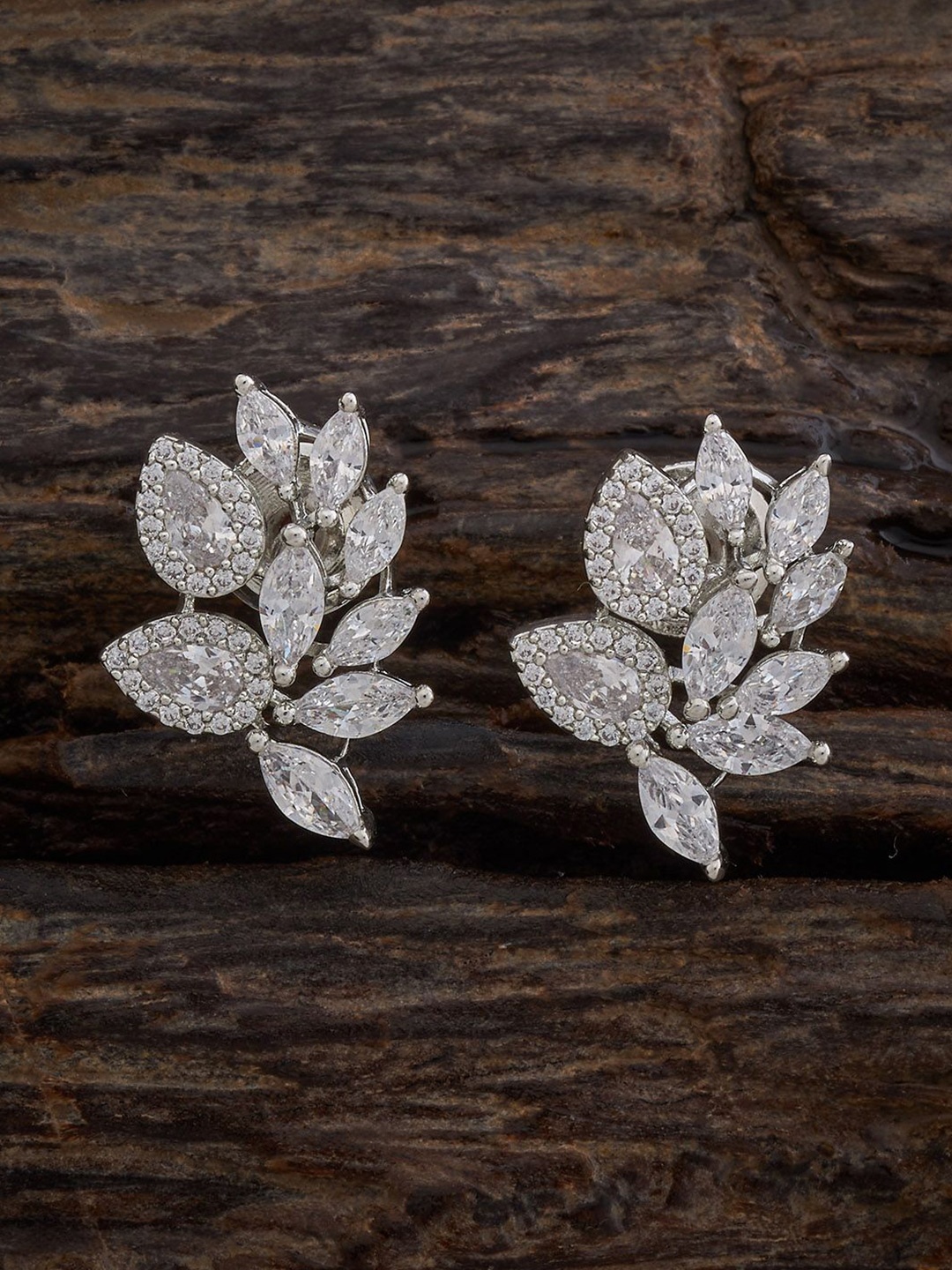 

Kushal's Fashion Jewellery Contemporary Studs Earrings, White