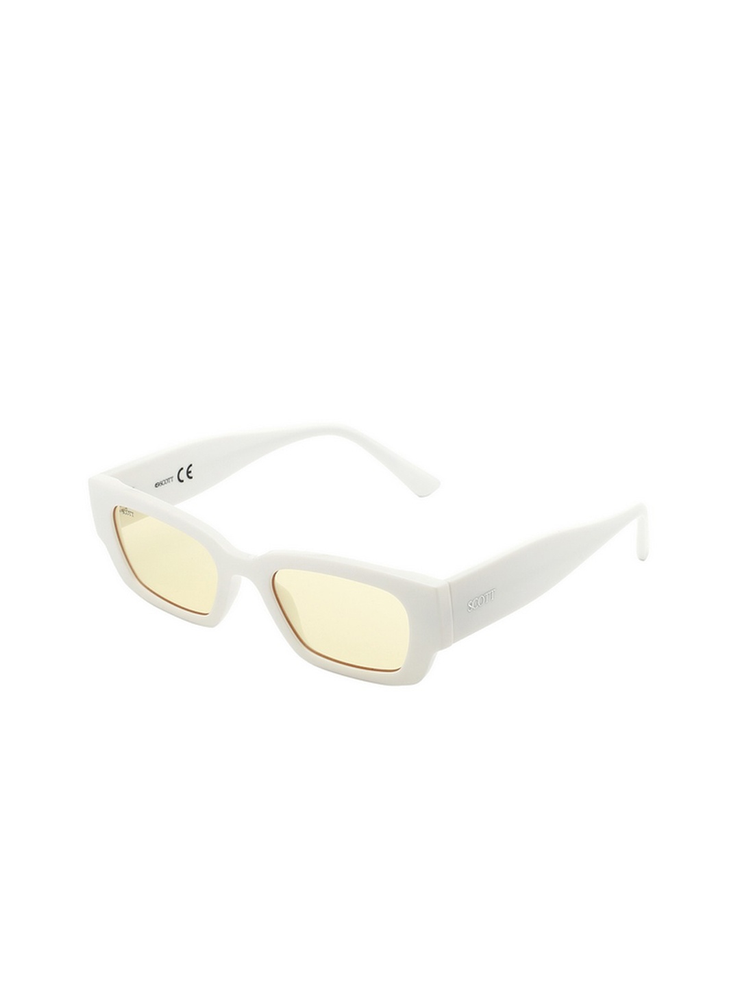 

SCOTT Unisex Rectangle Sunglasses with UV Protected Lens 8903232281068, Yellow