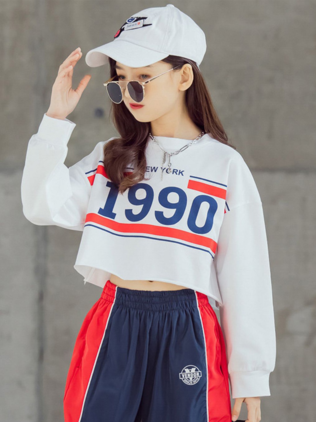 

INCLUD Print Crop Top, White