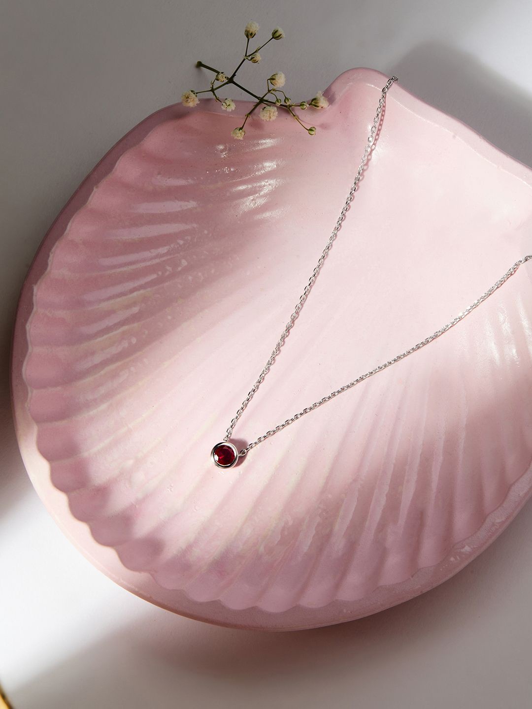 

Mia by Tanishq Radiant Ruby 925 Sterling Silver-Plated Cubic Zirconia Studded Chain