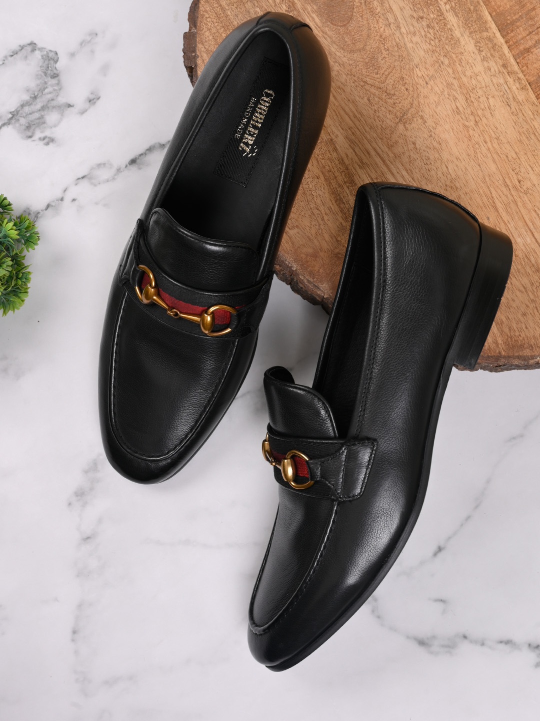 

Cobblerz Men Leather Loafers, Black