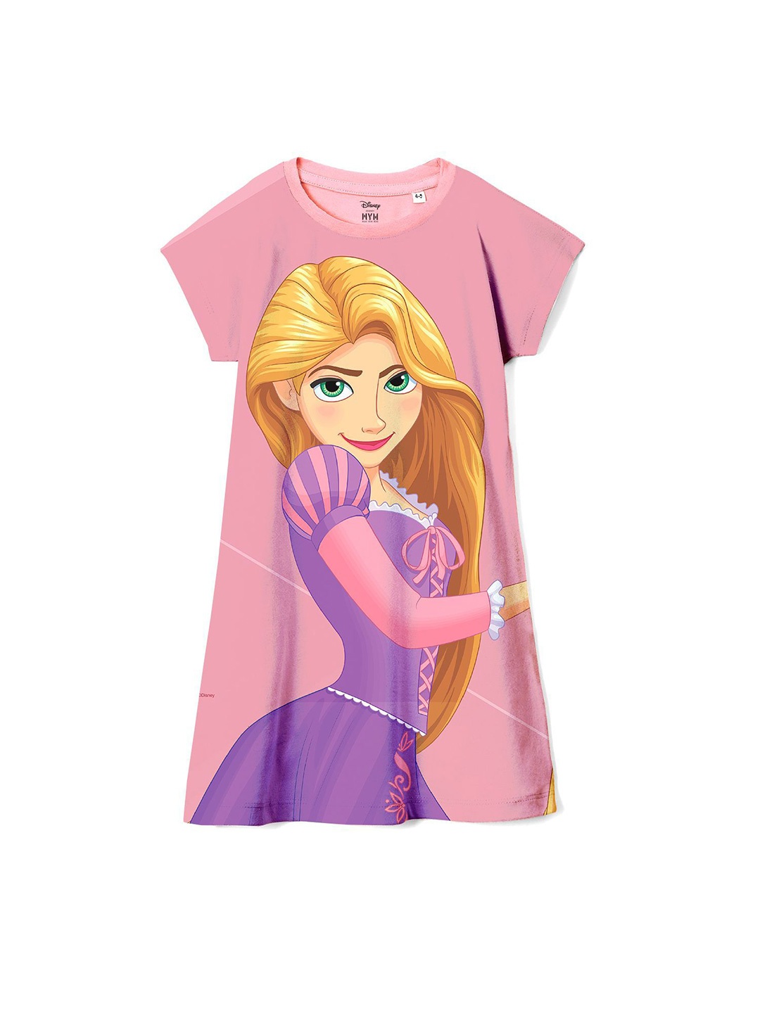 

Wear Your Mind Girls Rapunzel Character Printed A-Line Dress, Pink