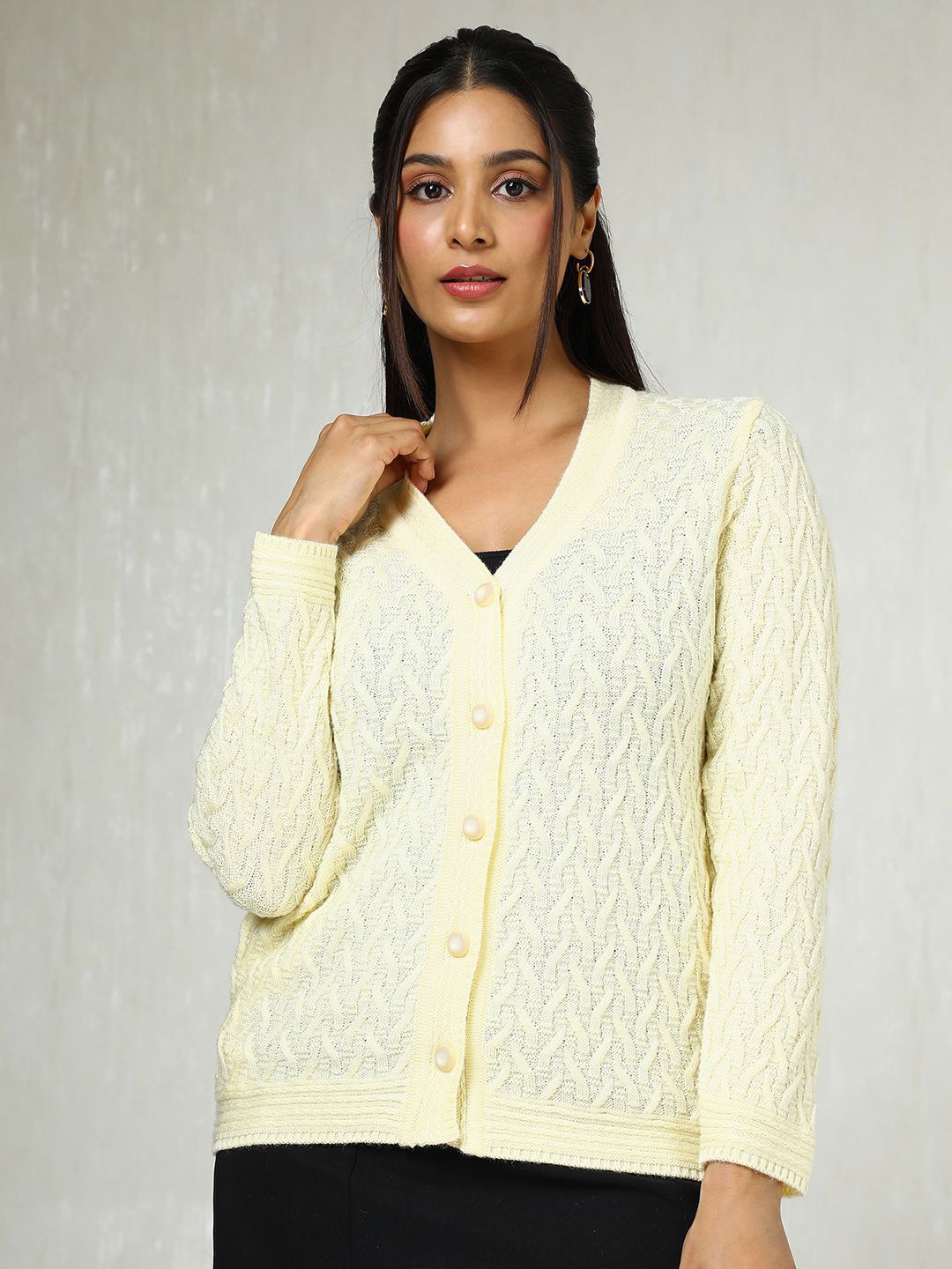 

Soch Women V-Neck Cardigan, Cream