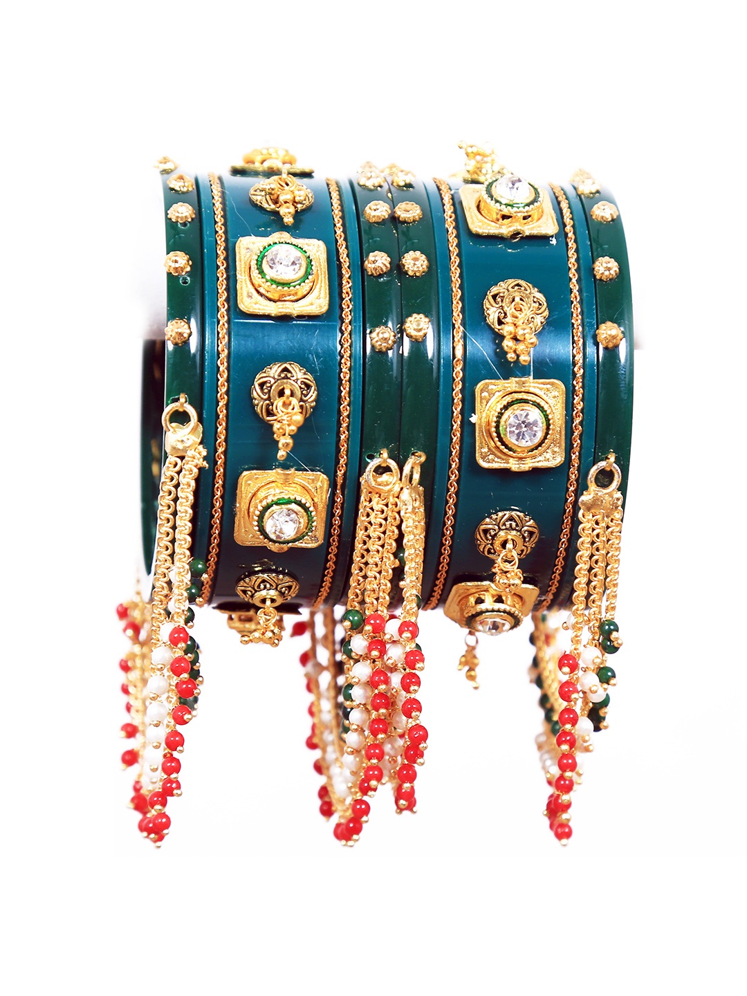 

Align Set Of 2 Gold-Plated Beaded Chudas Bangles