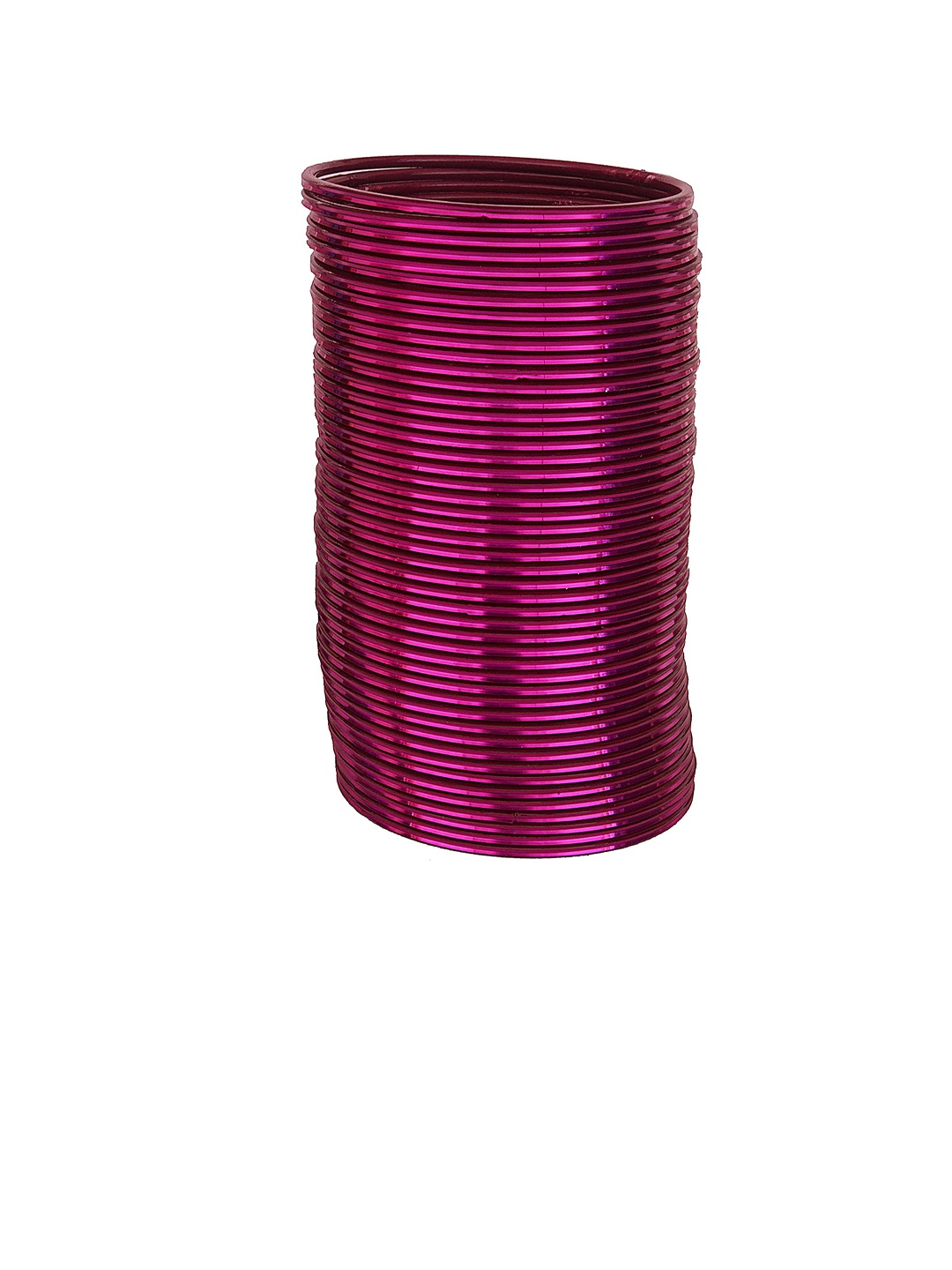 

ZULKA Set of 48 Glossy Finished Bangles, Pink