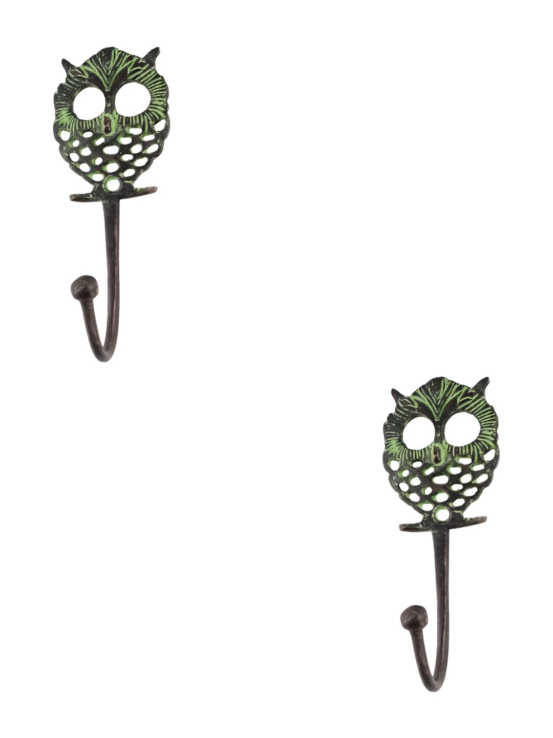 

IndianShelf Bronze 2 Pieces Owl Wall Hooks