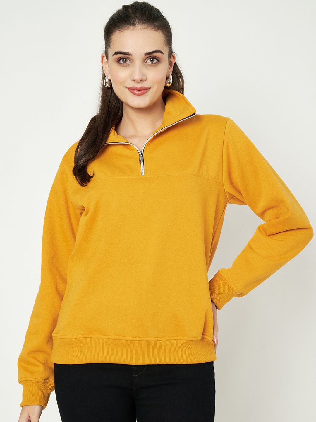 

BRINNS Women Fleece Sporty Jacket, Mustard