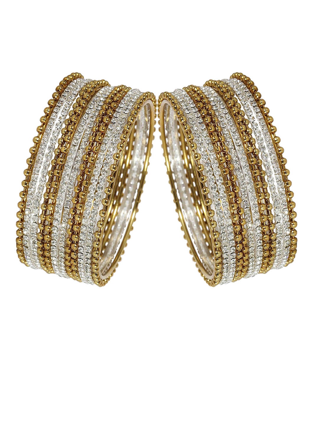

ZULKA Set of 4 Linked with Bracelet Bells and Curved Shaped with Ball Chain, Silver