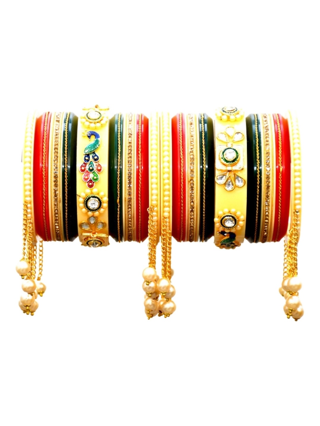 

Align Set Of 2 Gold-Plated Beaded Chuda Bangles