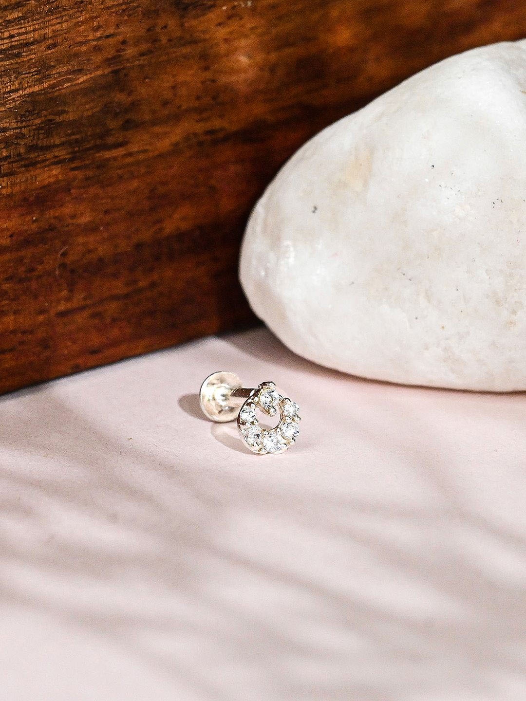 

TOUCH925 Cubic Zirconia Stud Nosepin, Silver