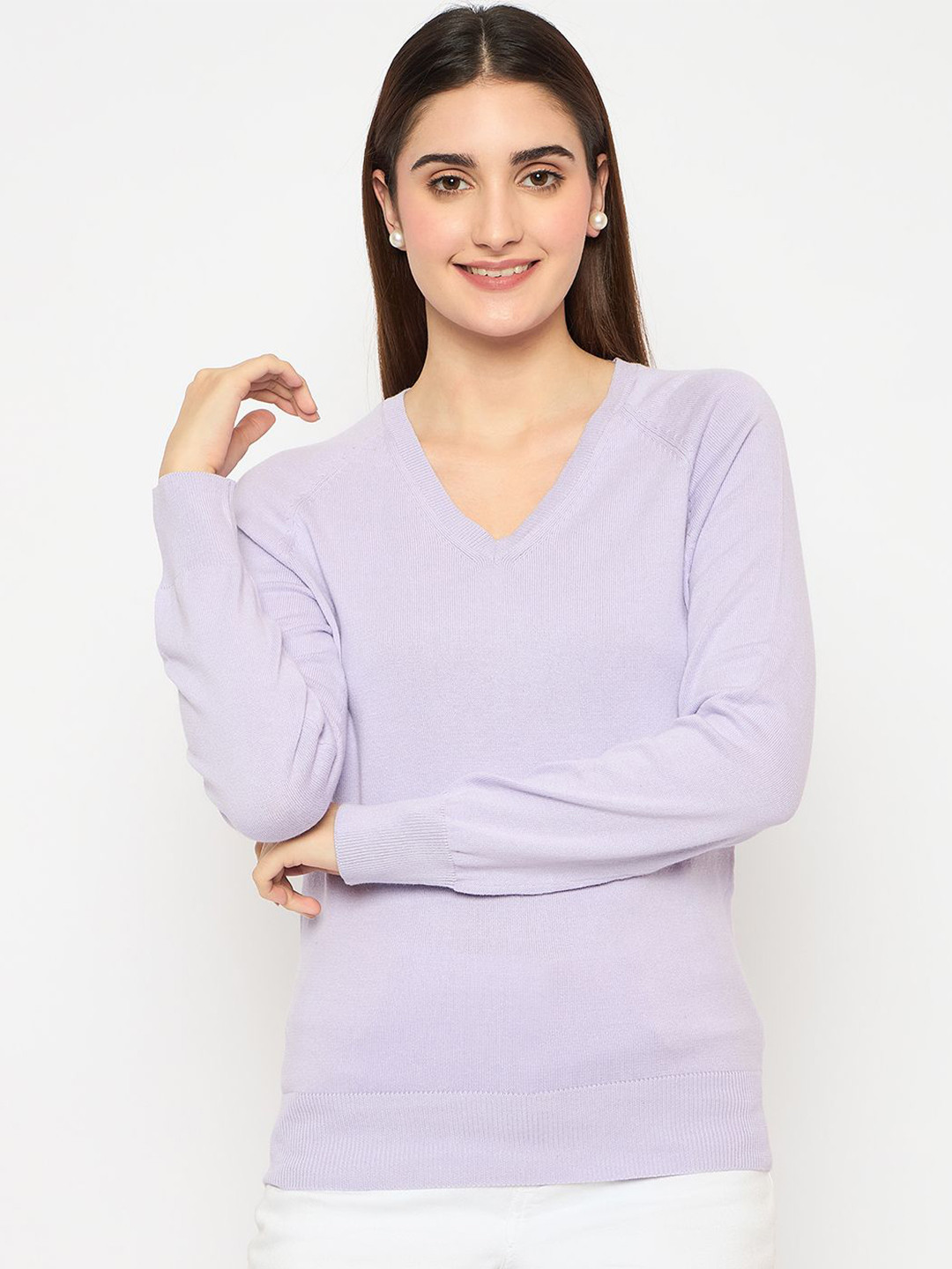 

Madame Women V-Neck Pullover, Mauve
