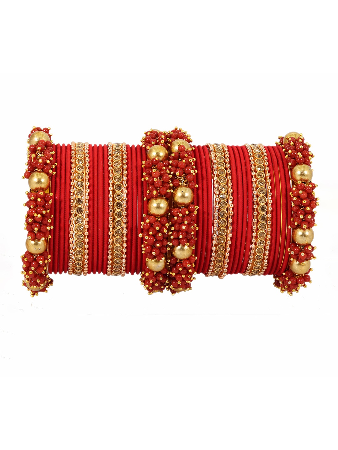 

ZULKA Set of 34 Non-Precious Metal with Base Metal and Studded with Zircon Gemstone Traditional Velvet, Black