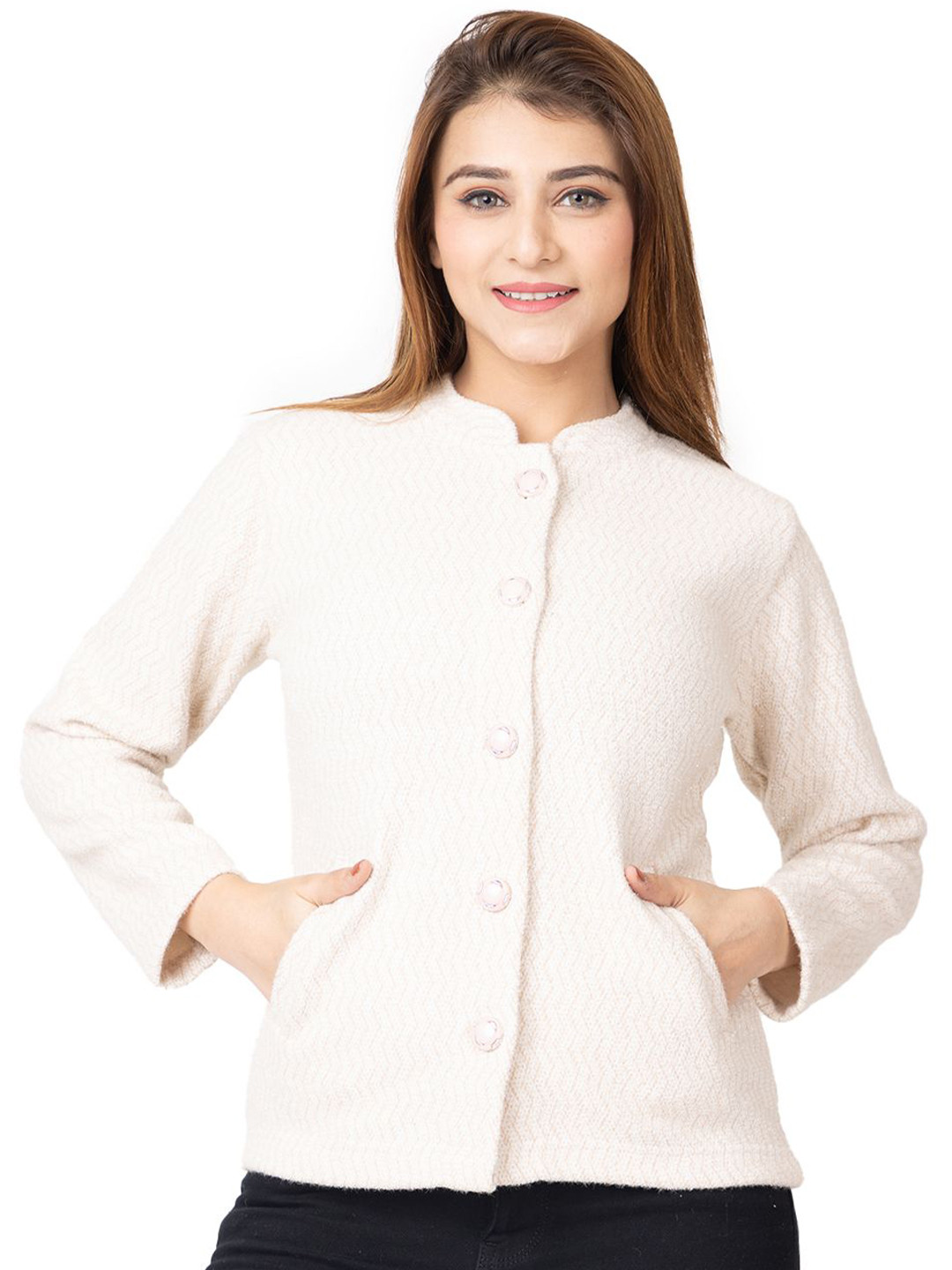 

TWENTY ME Women Woollen Cardigan, Beige