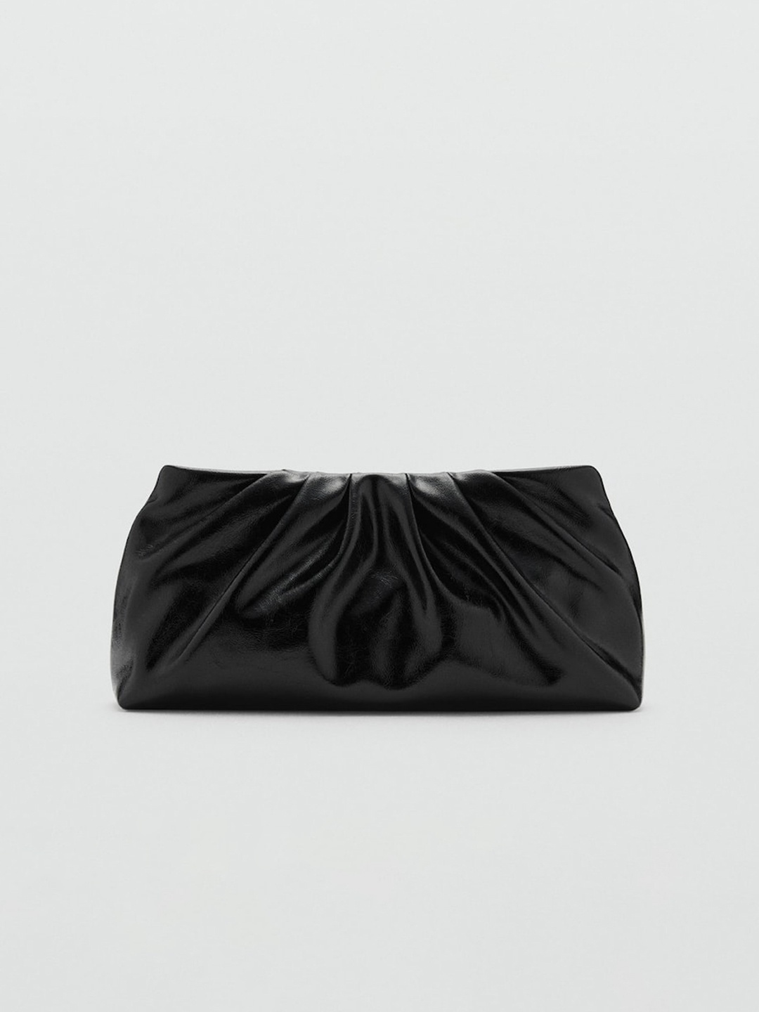 

MANGO Quilted Faux Leather Purse Clutch, Black