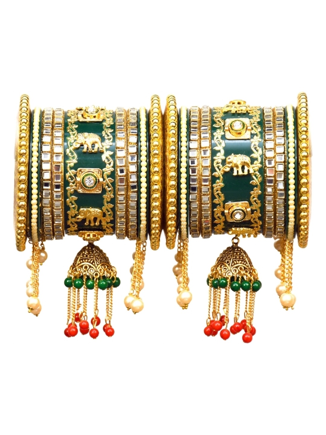 

Align Set Of 2 Gold-Plated Beaded Chuda Bangles