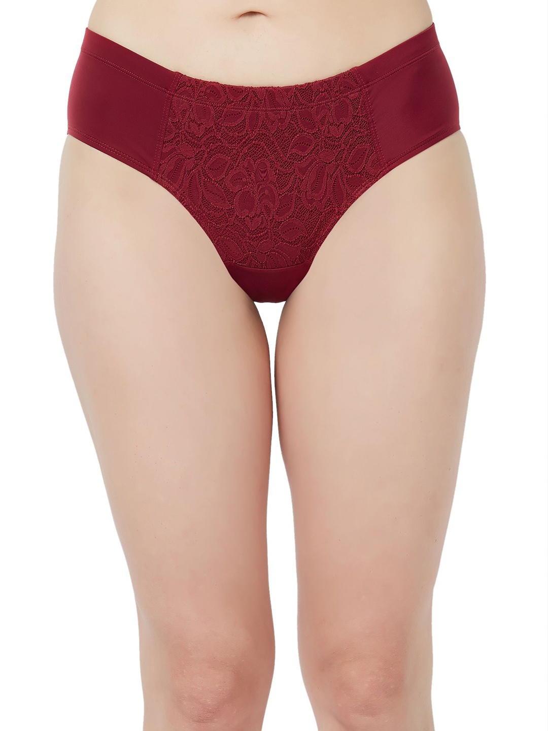 

Soie Women High-Rise Full Coverage Briefs, Maroon